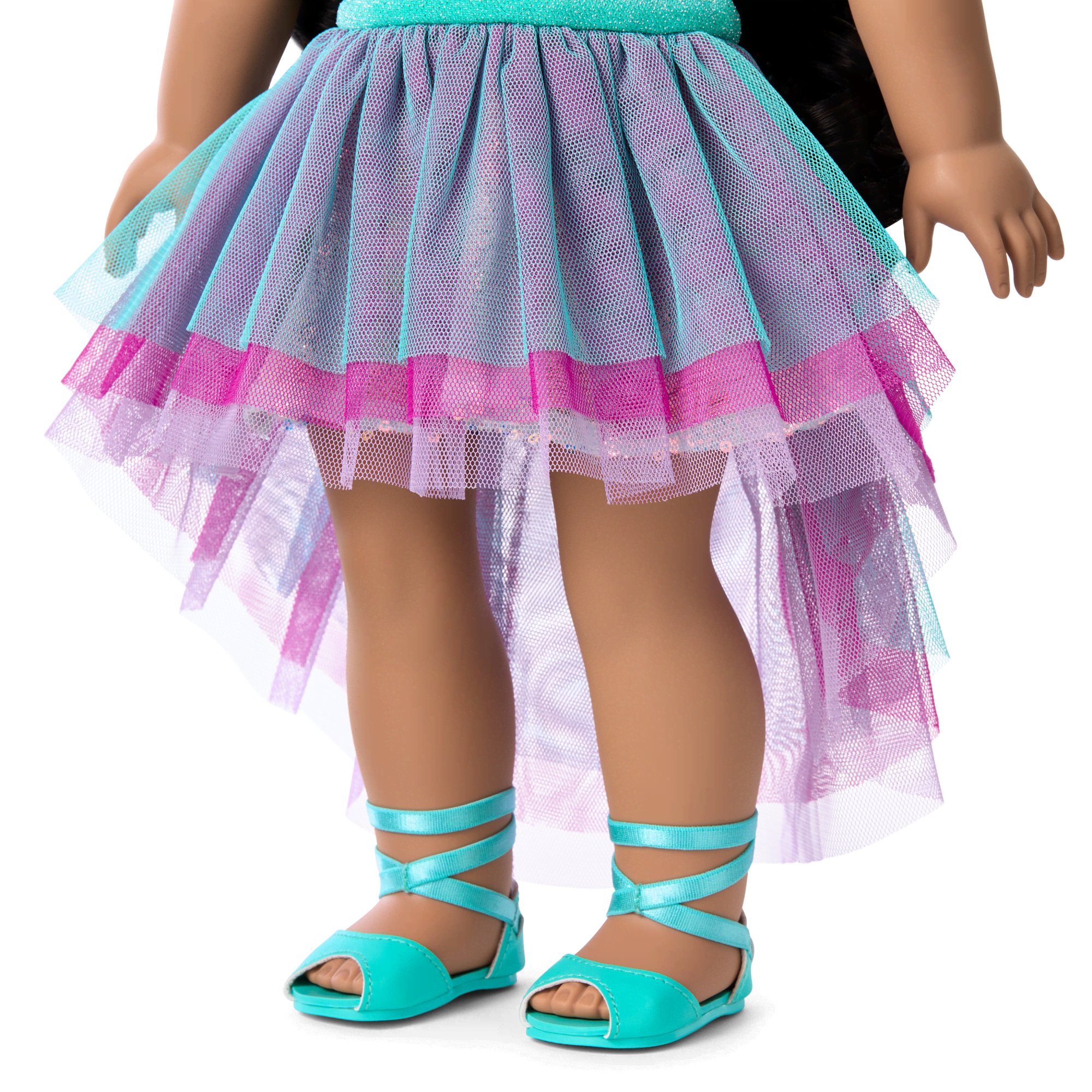 Glam Shimmering Ocean Outfit & Shimmering Sea Turtle Backpack & Accessory Set Bundle