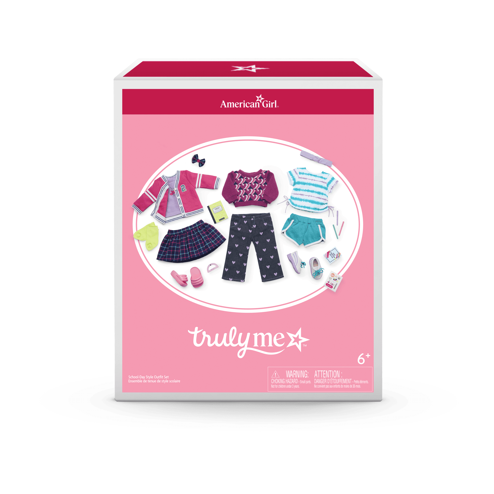 School-Day Style Outfit Set for 18-inch Dolls