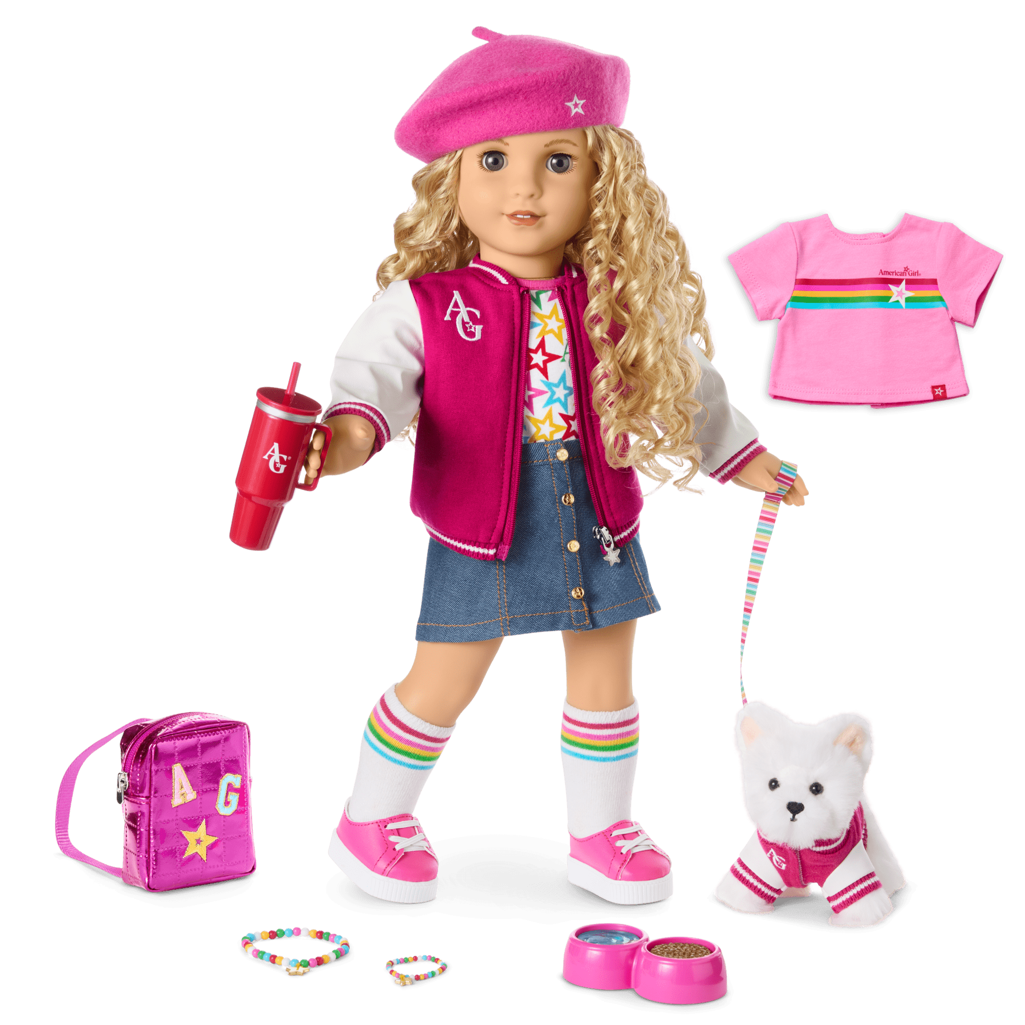 Truly Me™ 18-inch Doll #115, Puppy, Mini Backpack & Accessories AG™ Star Squad Bundle