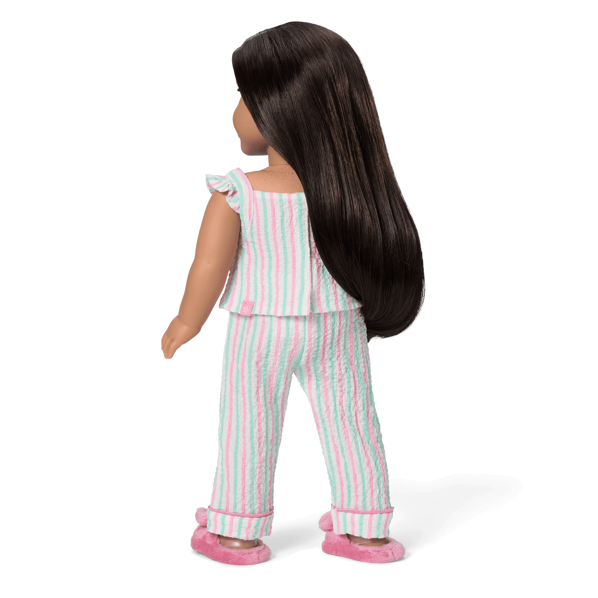 Raquel's™ Coastal Stripes Pajamas for 18-inch Dolls (Girl of the Year™ 2026)