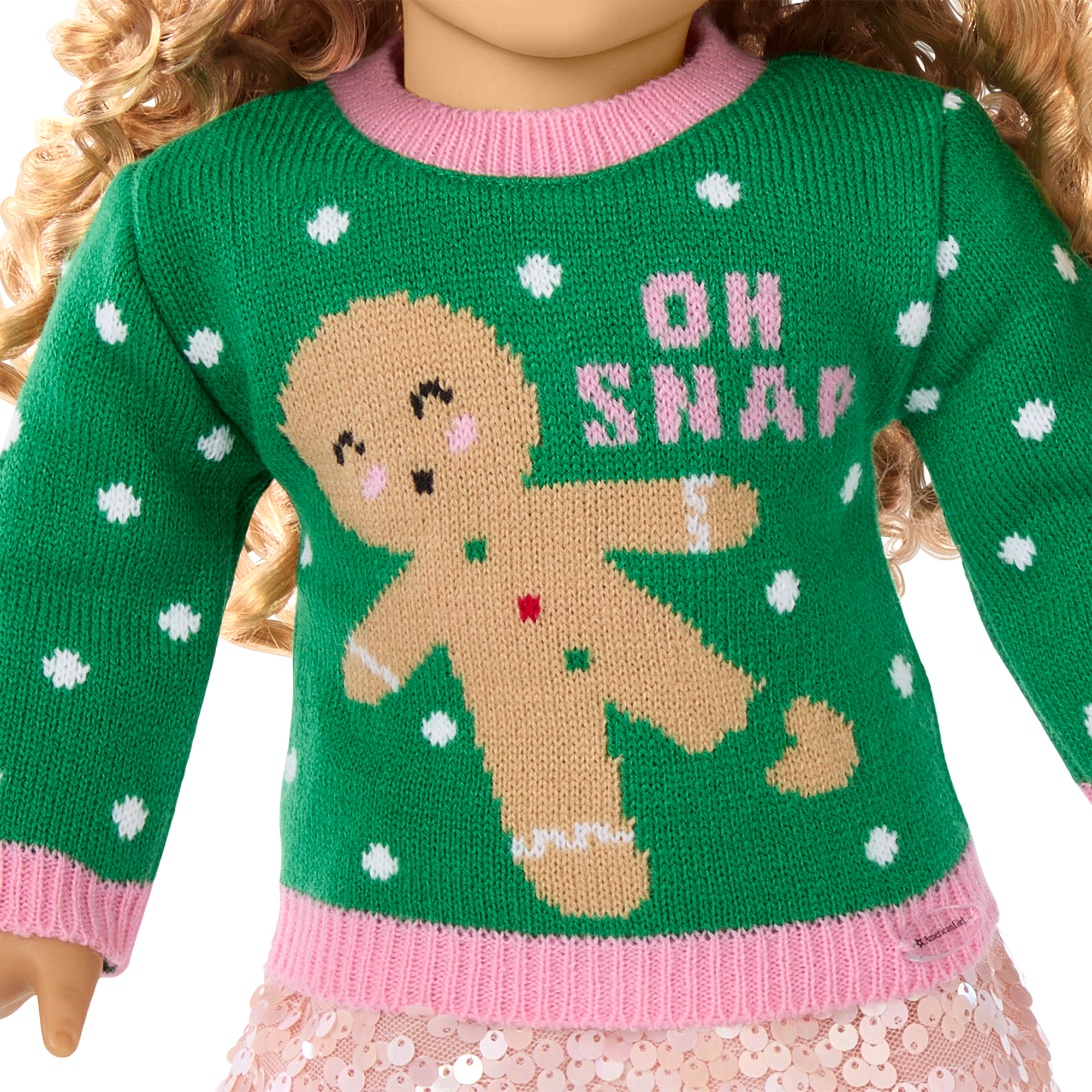 Christmas Party Sweater for 18-inch Dolls