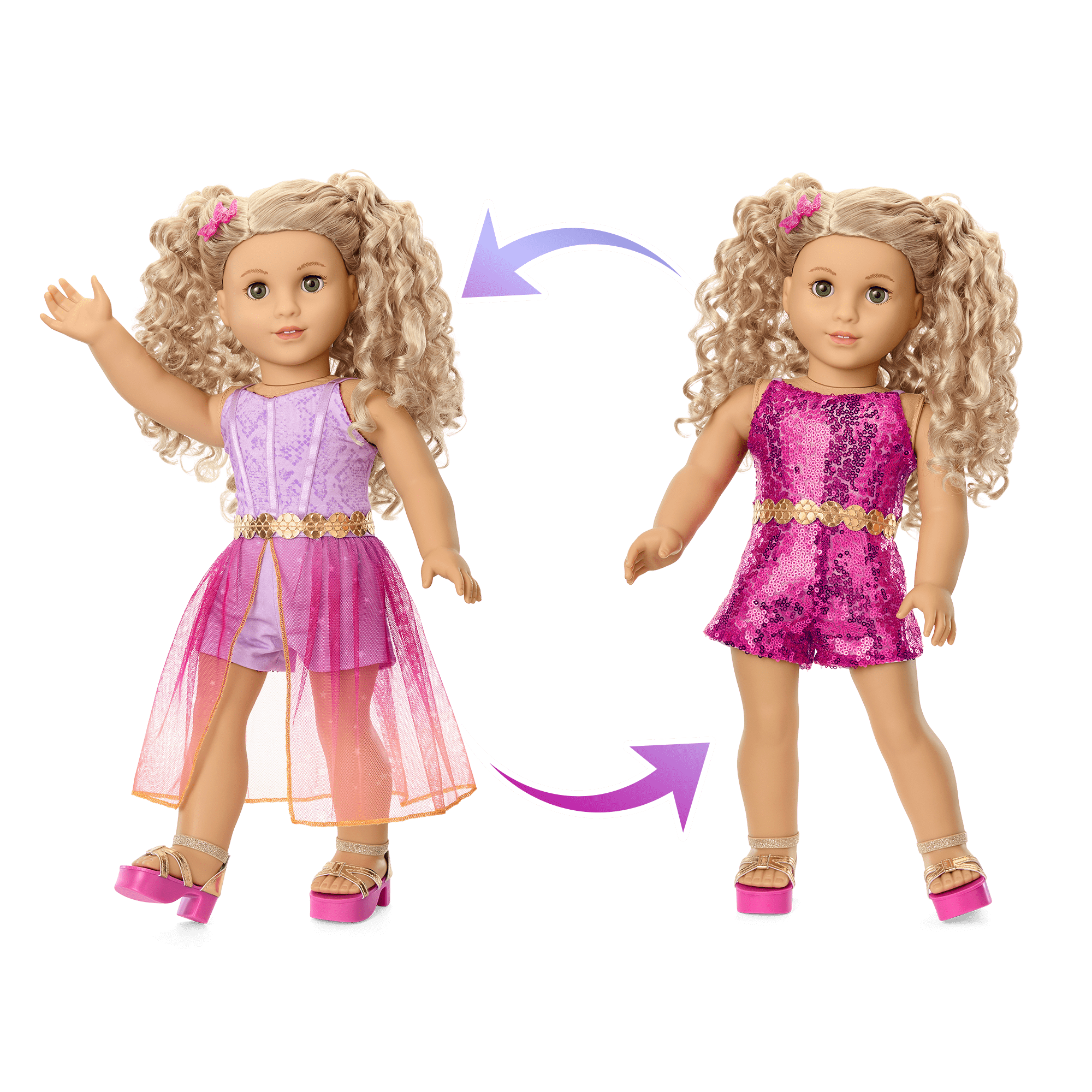 Glam Sparkly Concert Outfit for 18-inch Dolls