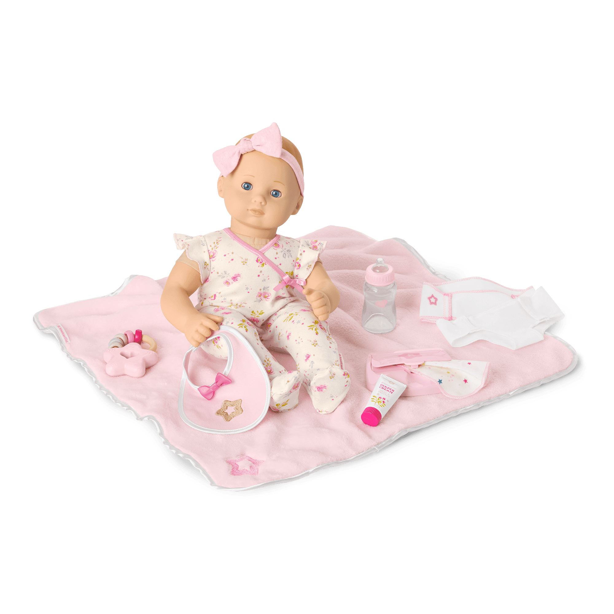 Bitty Baby Doll 3 with Blonde Hair Care Play Set