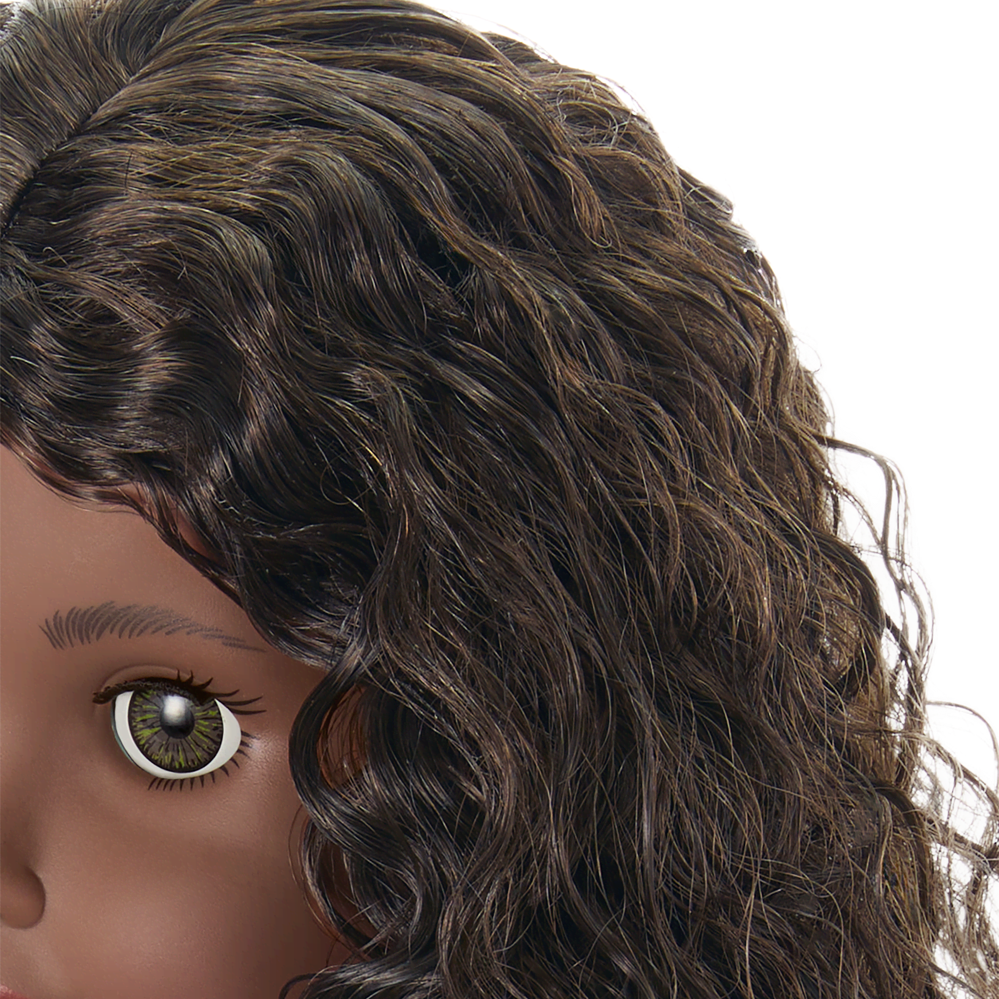 Truly Me™ 18-inch Doll #127 with curly dark-brown hair