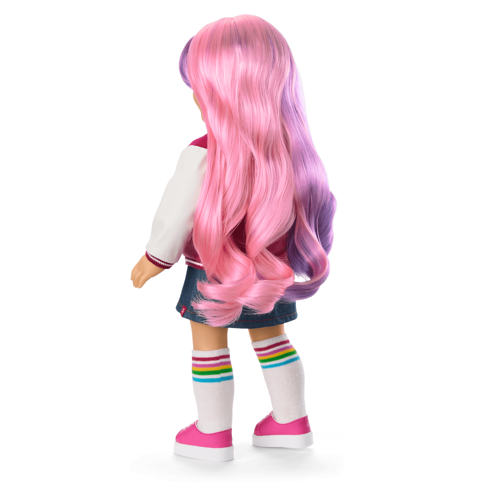 Truly Me™ 18-inch Doll #116 with wavy purple-and-pink hair