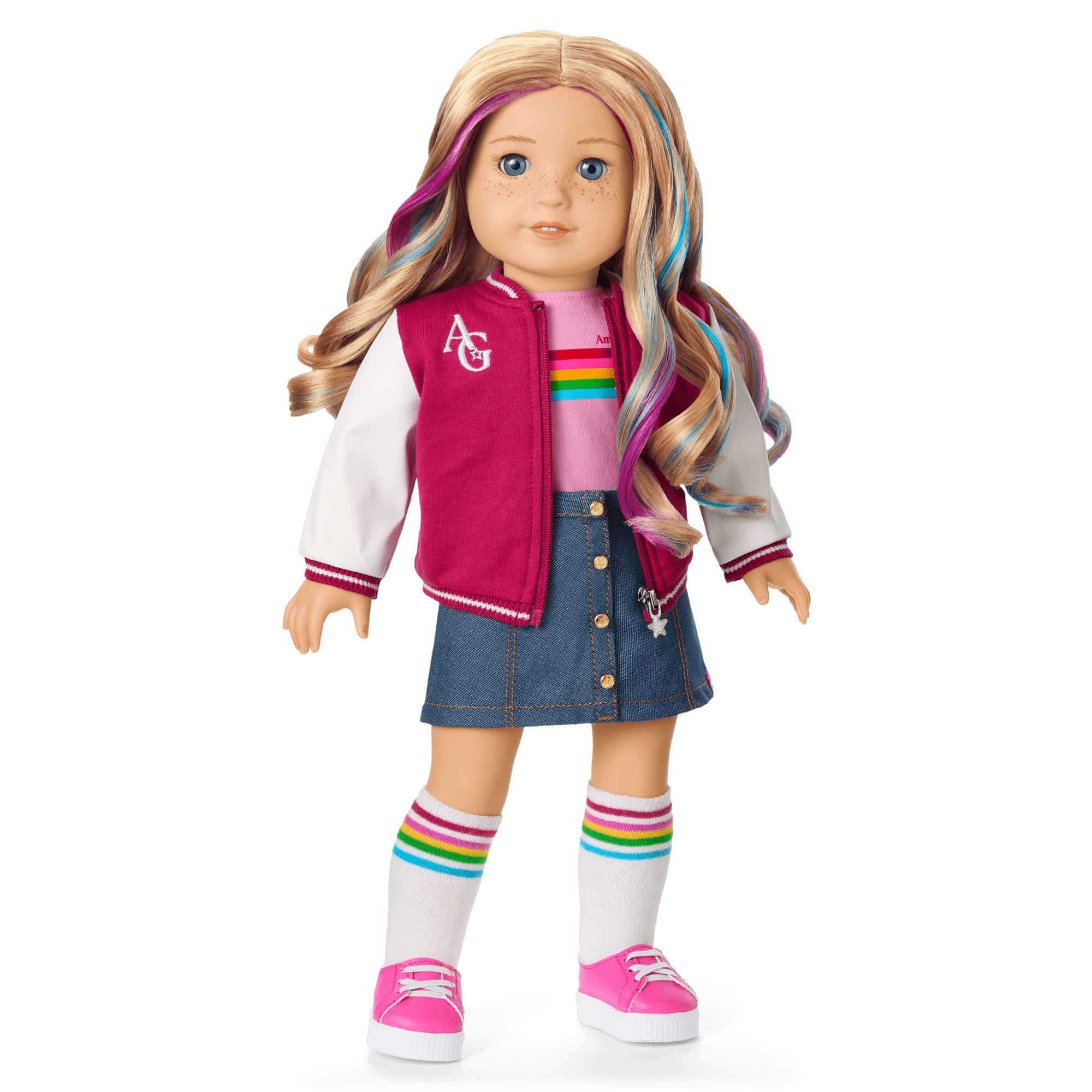 Truly Me™ 18-inch Doll #110 with wavy blonde hair