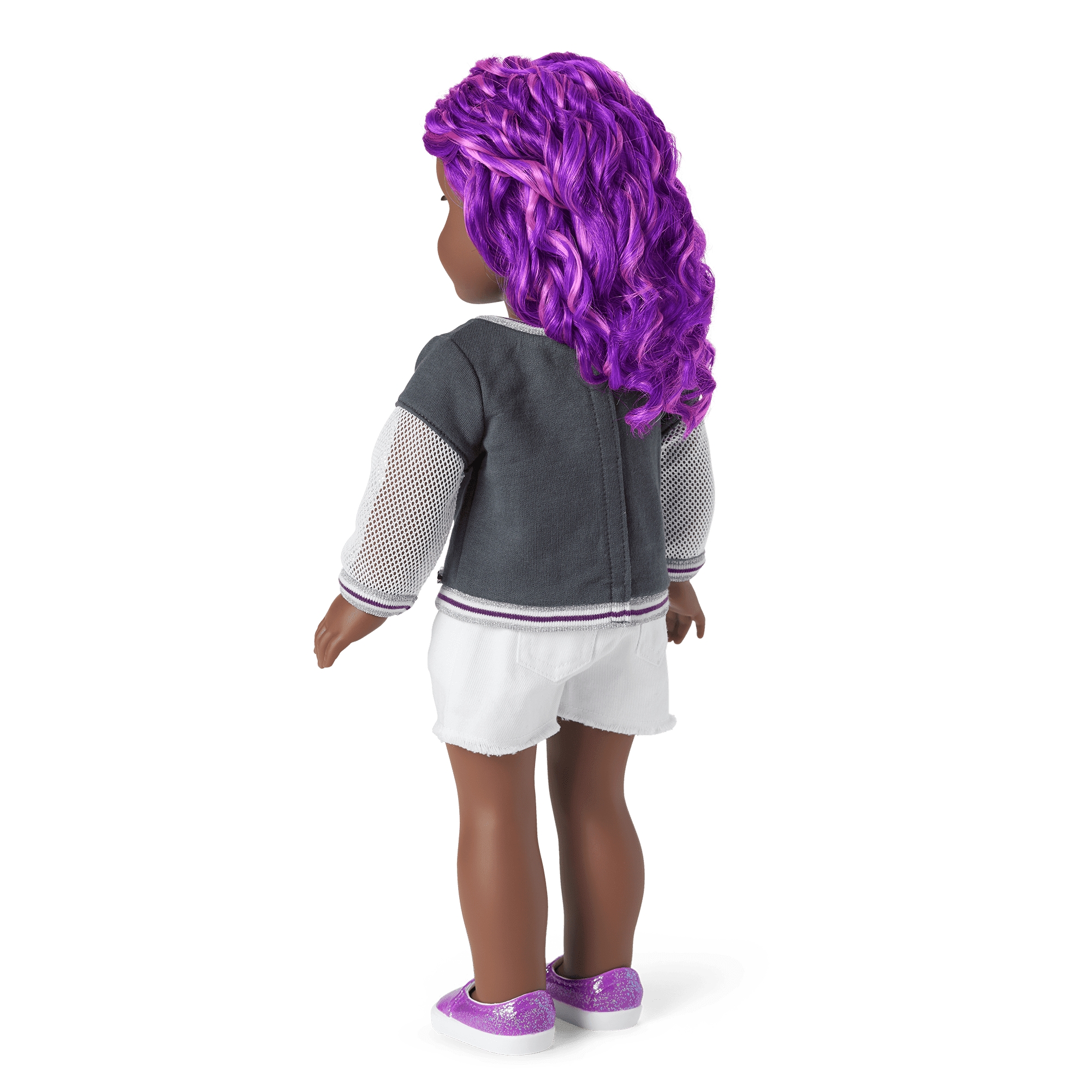 Truly Me™ 18-inch Doll #91 with curly purple hair