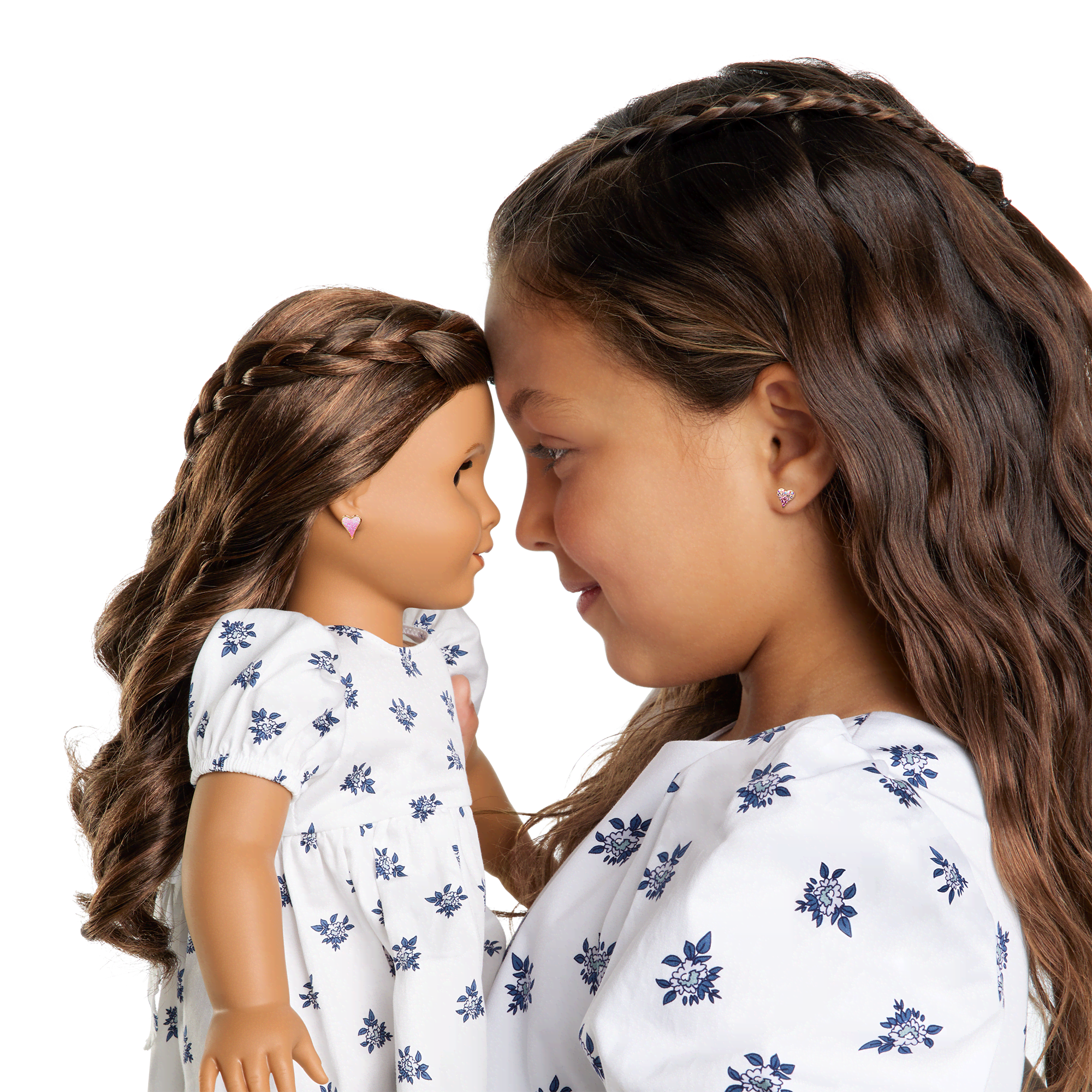 American Girl® x Stephanie Gottlieb Rosy Shimmer Heart Stud Earrings for Girls