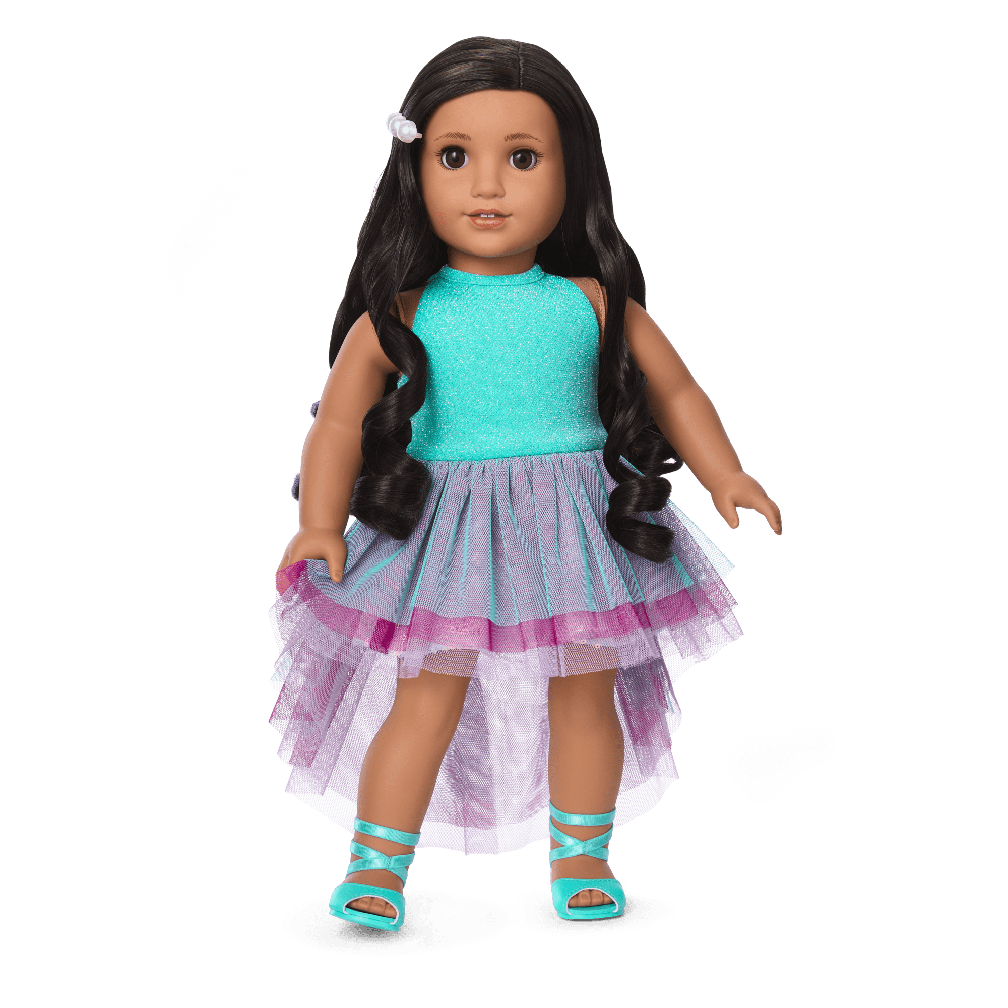Glam Shimmering Ocean Outfit & Shimmering Sea Turtle Backpack & Accessory Set Bundle