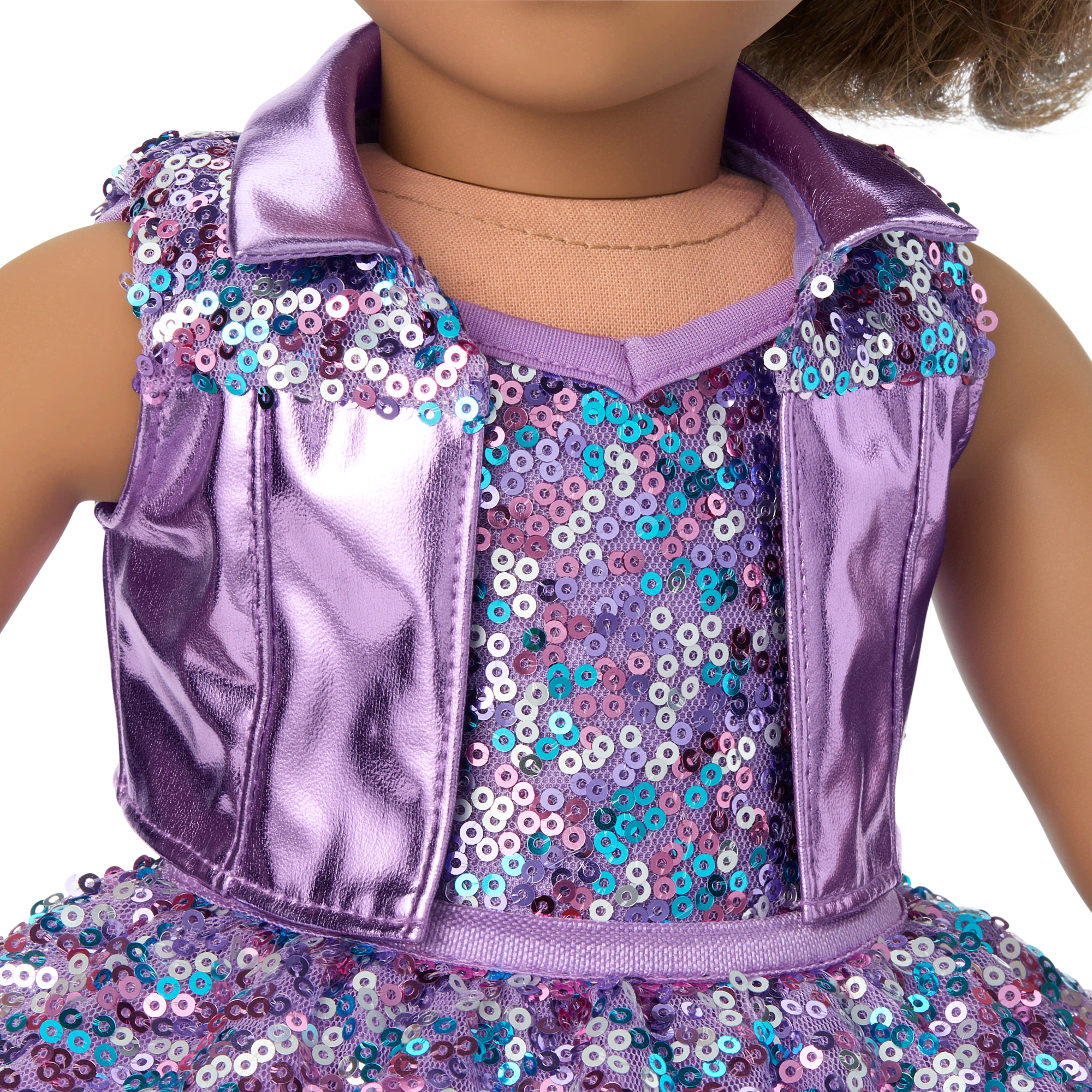 Truly Me™ #117 Doll & Dance All Day Set with wavy dark-brown hair