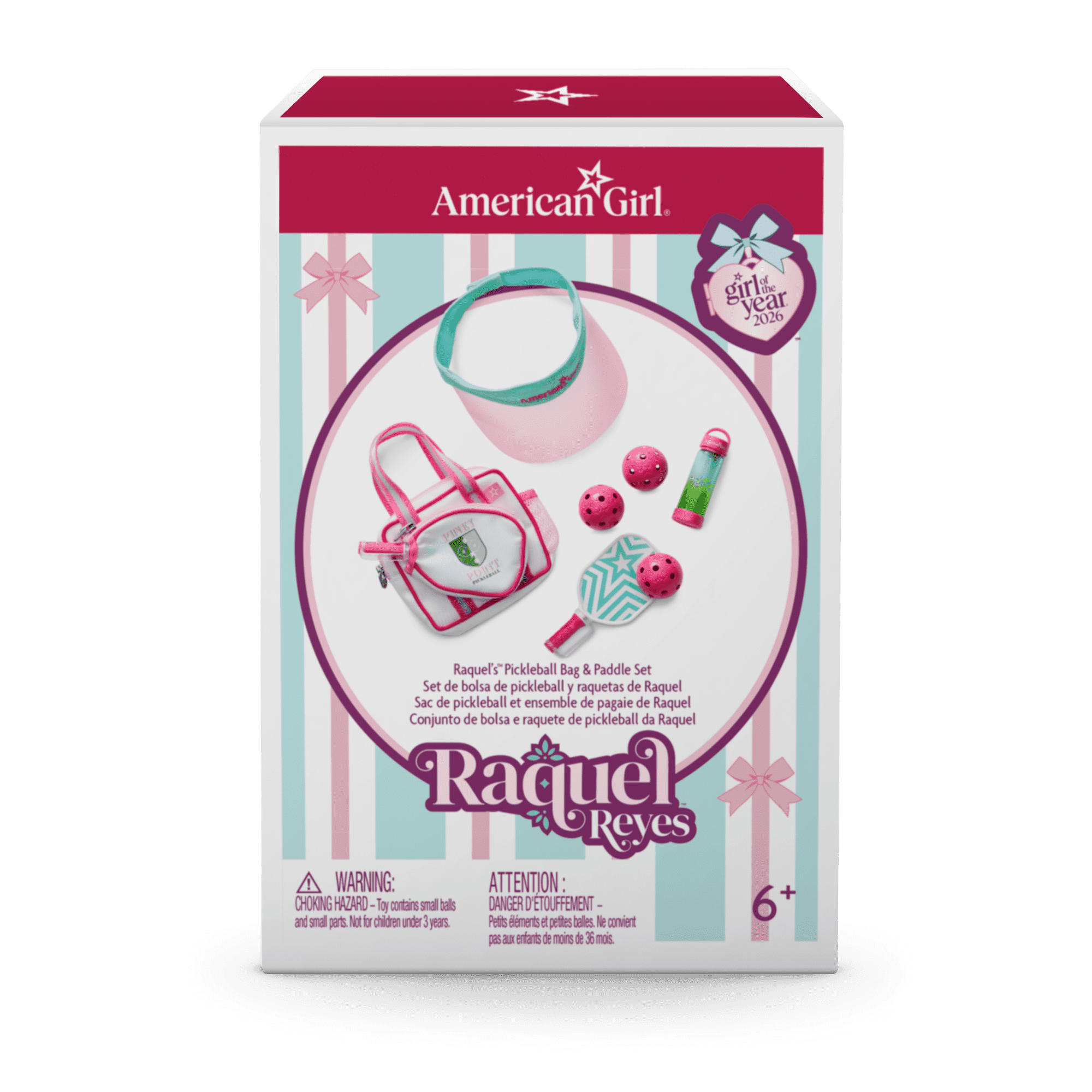 Raquel's™ Pickleball Bag & Paddle Set for 18-inch Dolls (Girl of the Year™ 2026)