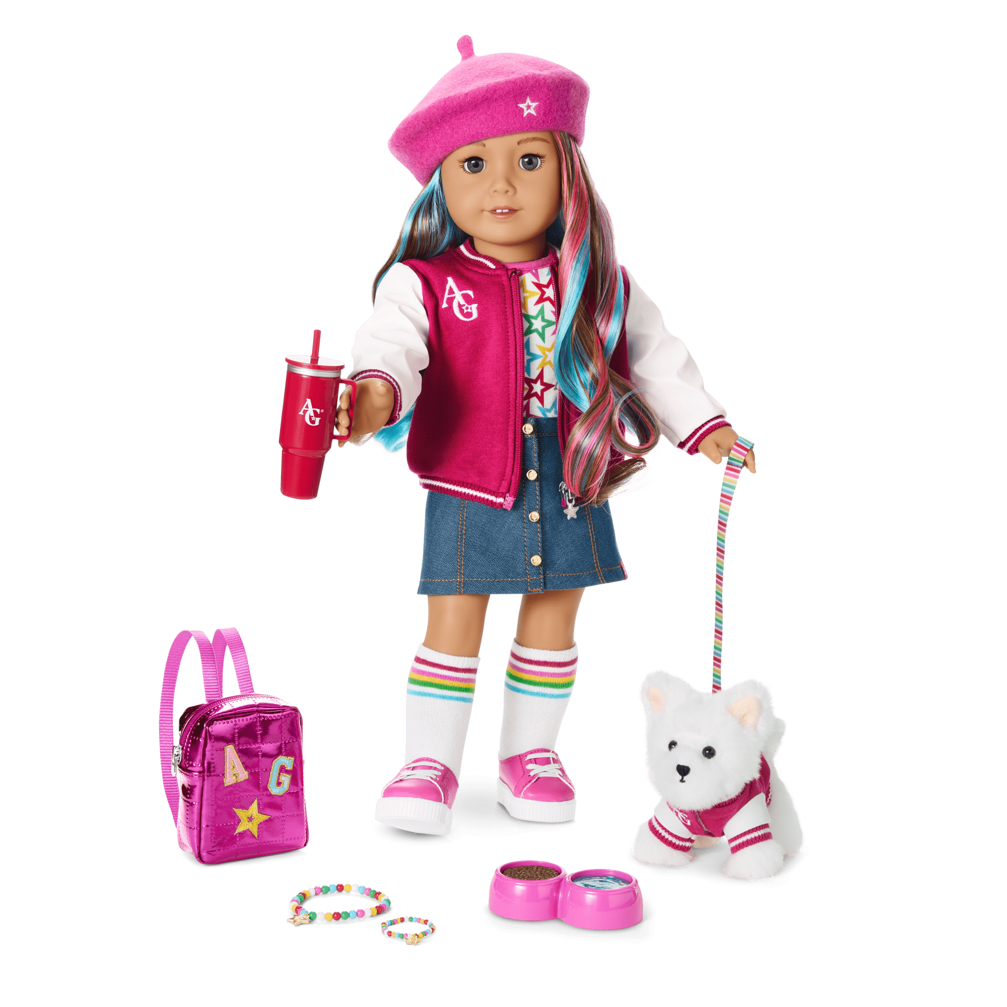 Truly Me™ 18-inch Doll #101 with wavy caramel hair