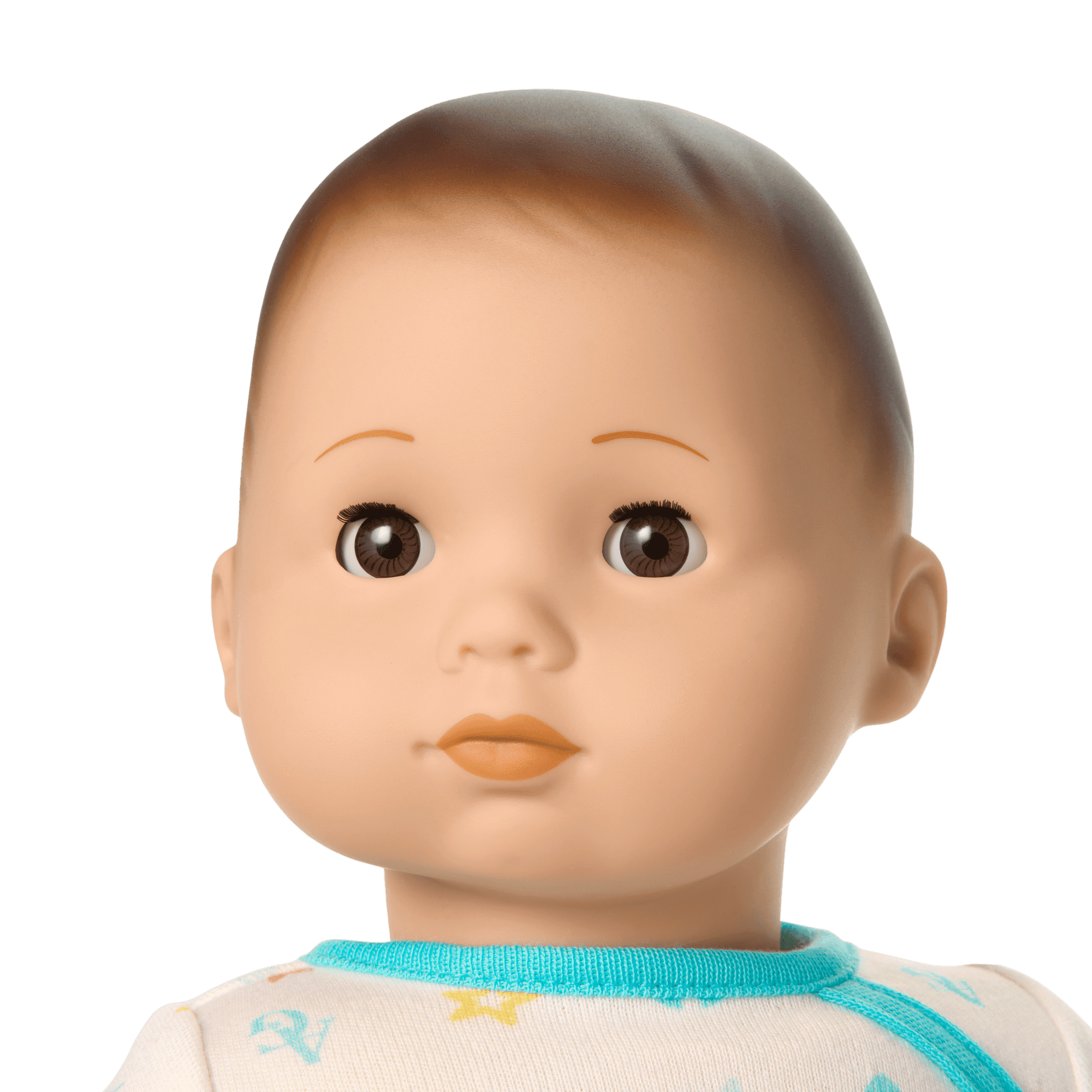 Bitty Baby® Doll #2 with brown hair in Pastel Blue