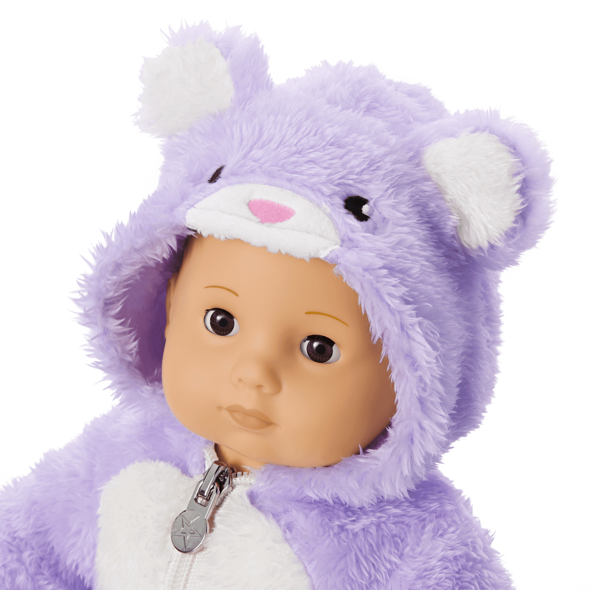 Lovable Lavender Bear One-Piece Outfit for Bitty Baby® Dolls