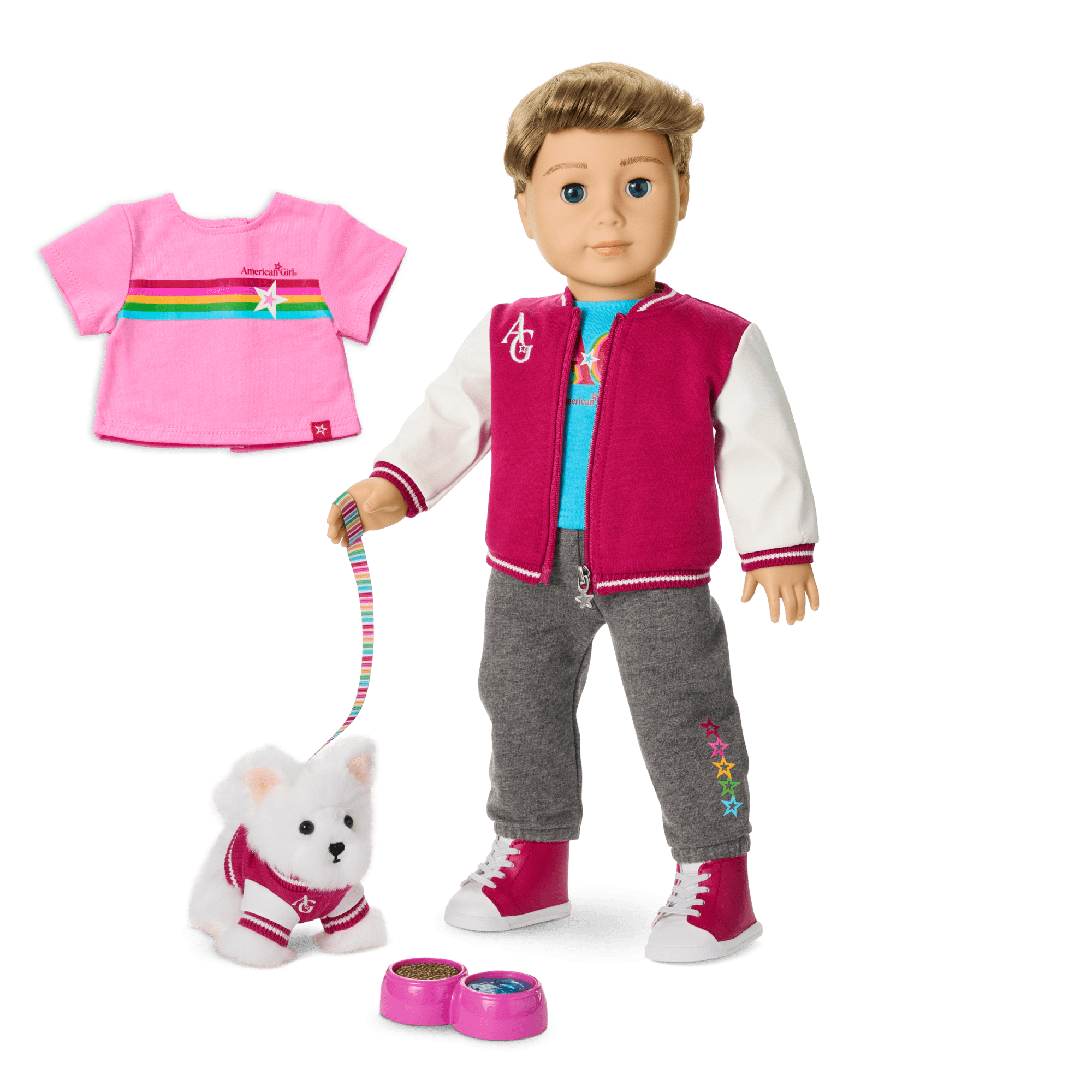Truly Me™ 18-inch Doll #104, Puppy & Accessories AG™ Star Squad Bundle