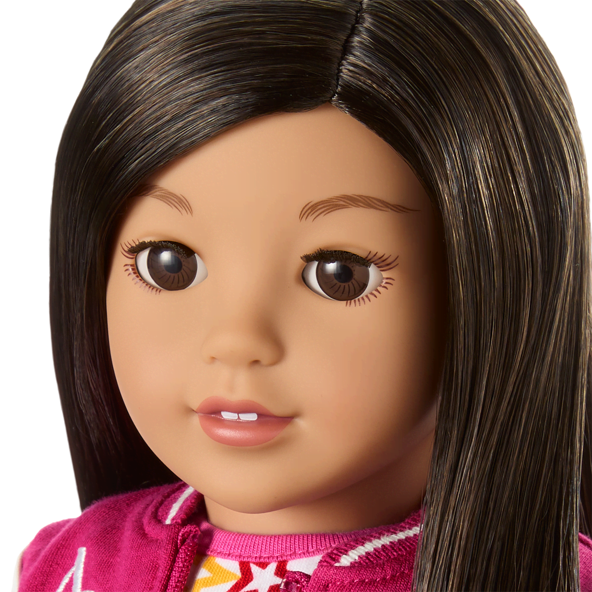 Truly Me™ 18-inch Doll #124 with straight black-brown hair