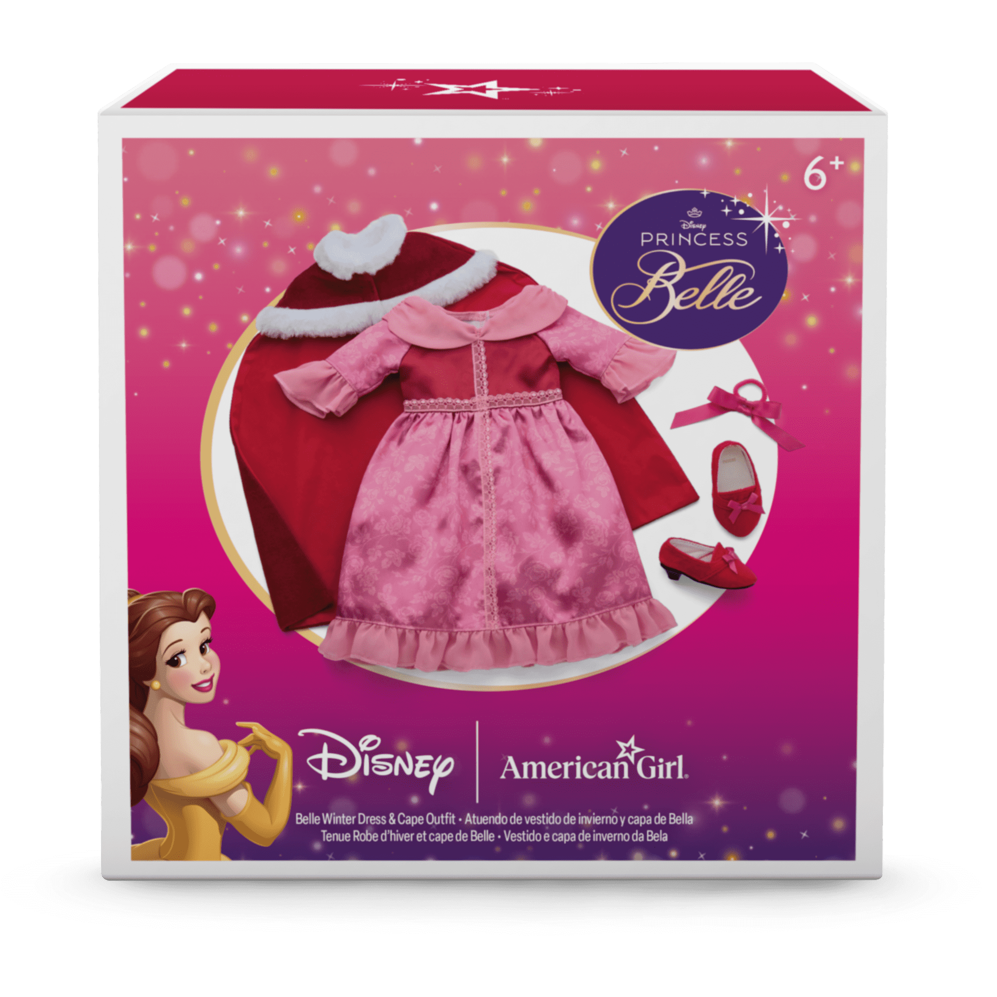 Disney Princess Belle Winter Dress & Cape Outfit for 18-inch Dolls by American Girl®