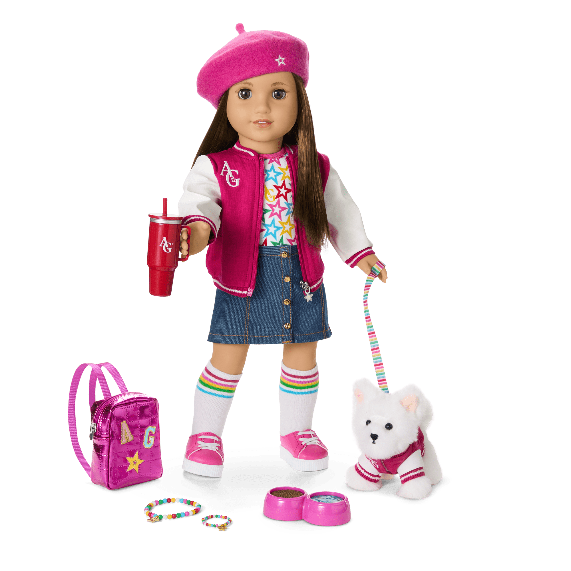 Truly Me™ 18-inch Doll #107 with straight brown hair