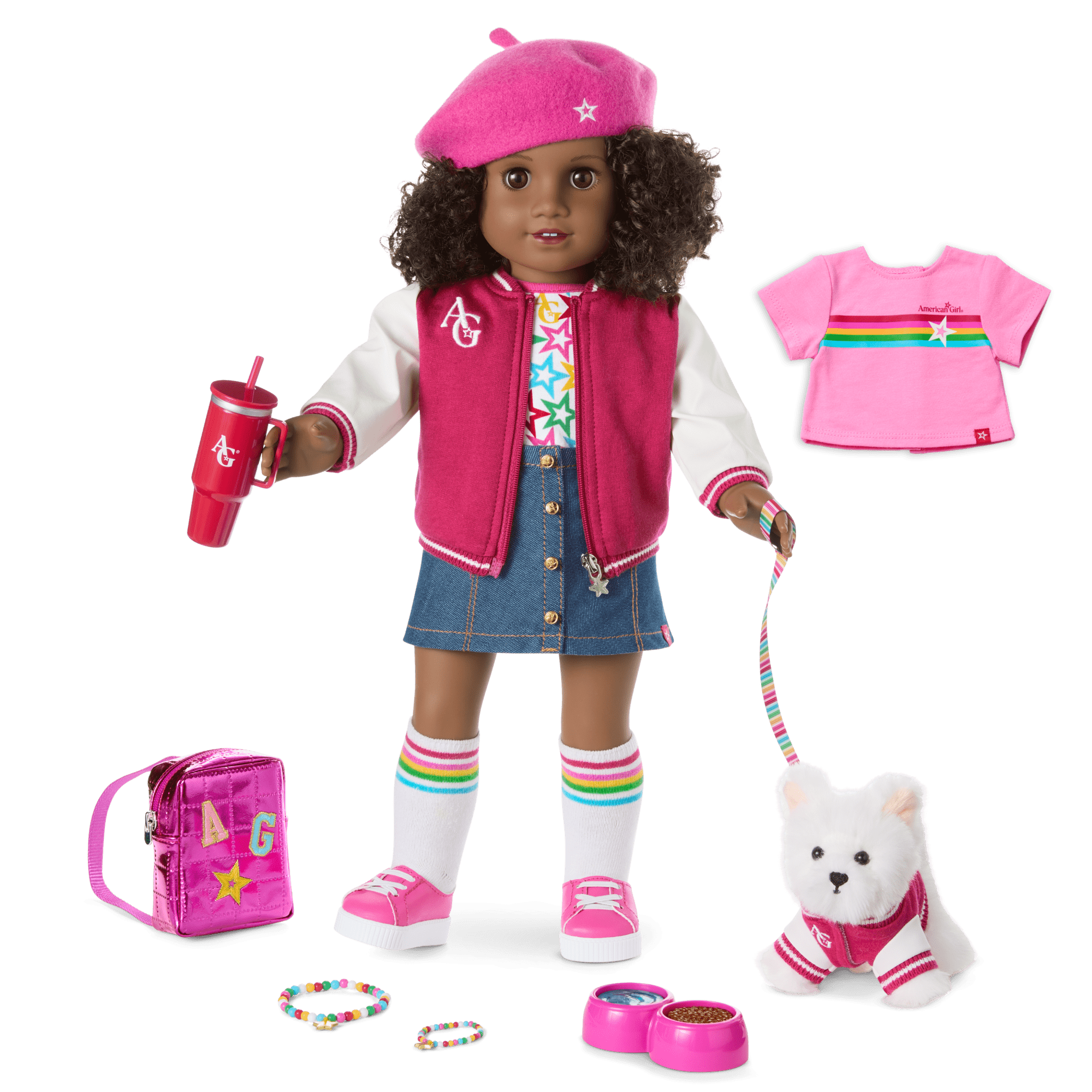 Truly Me™ 18-inch Doll #112, Puppy, Mini Backpack & Accessories AG™ Star Squad Bundle