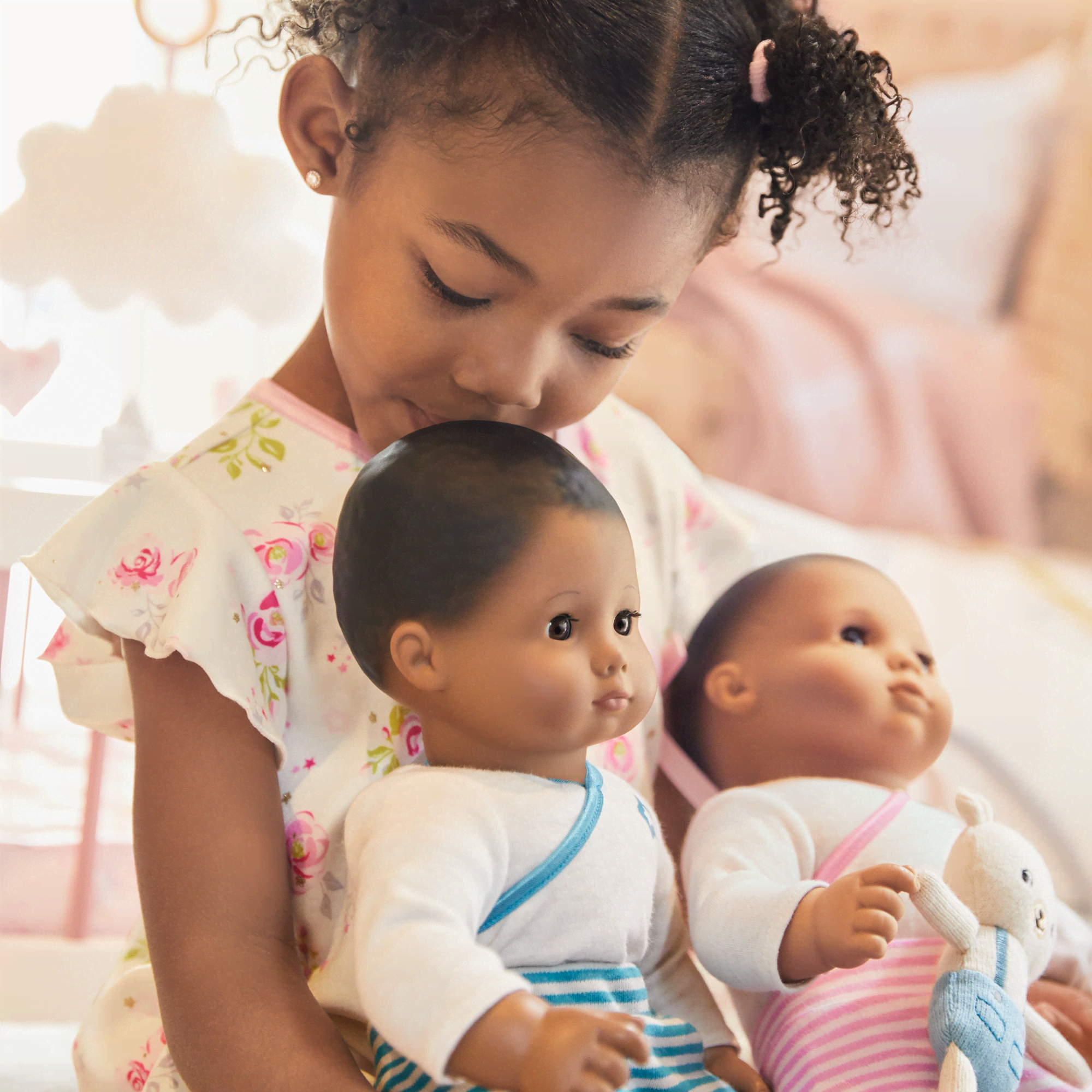 Bitty Baby® Doll #1 with black hair in Soft Blue