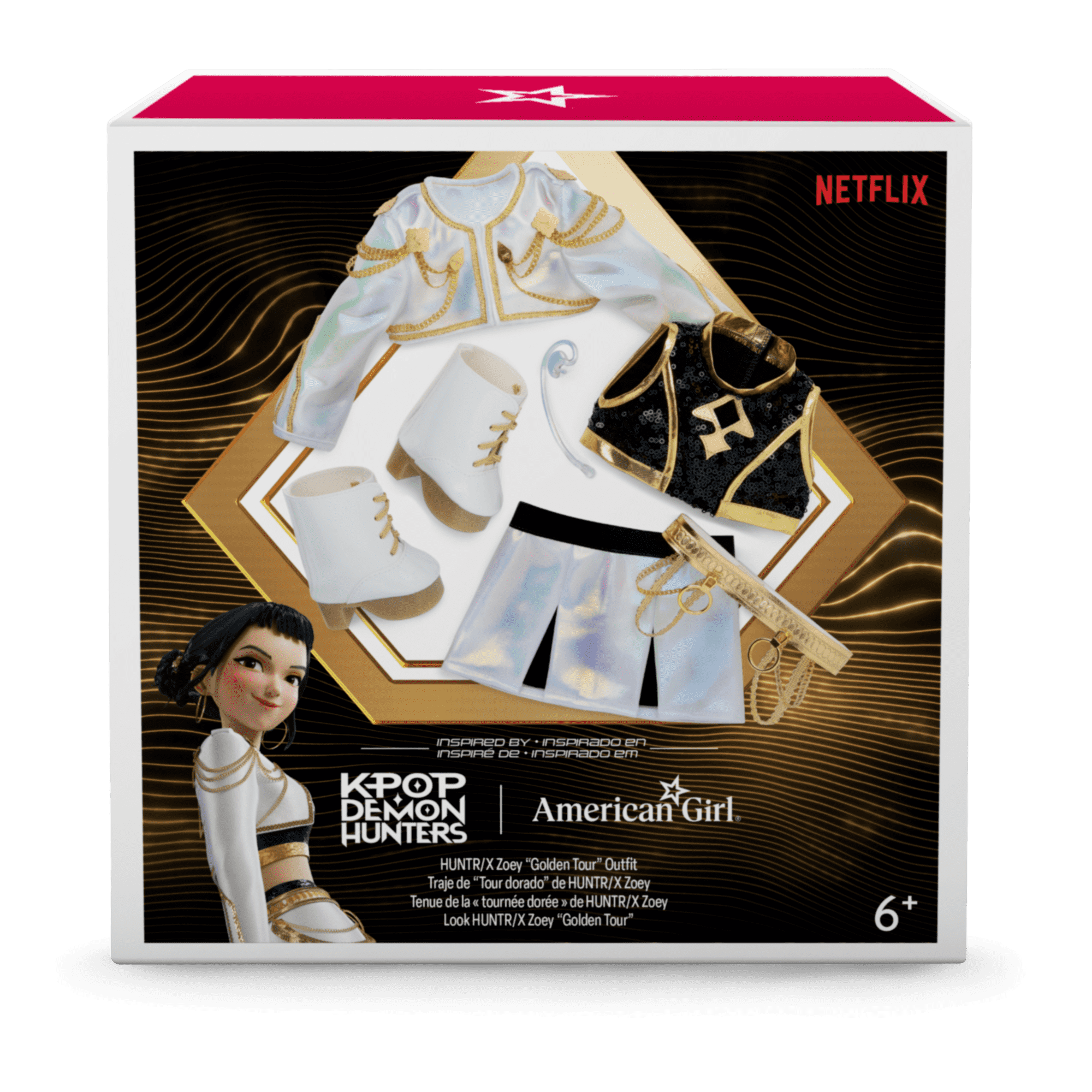 American Girl® x KPop Demon Hunters HUNTR/X Zoey “Golden Tour” Outfit for 18-inch Dolls