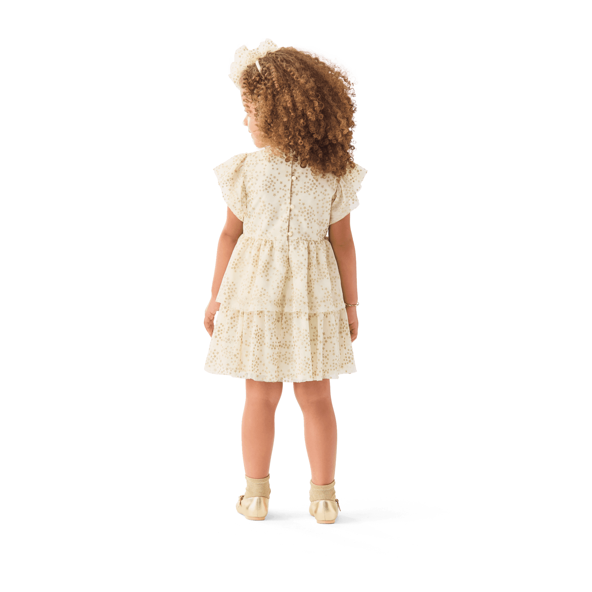 American Girl® x Janie and Jack Sparkly Cream Celebration Dress for Little Girls &