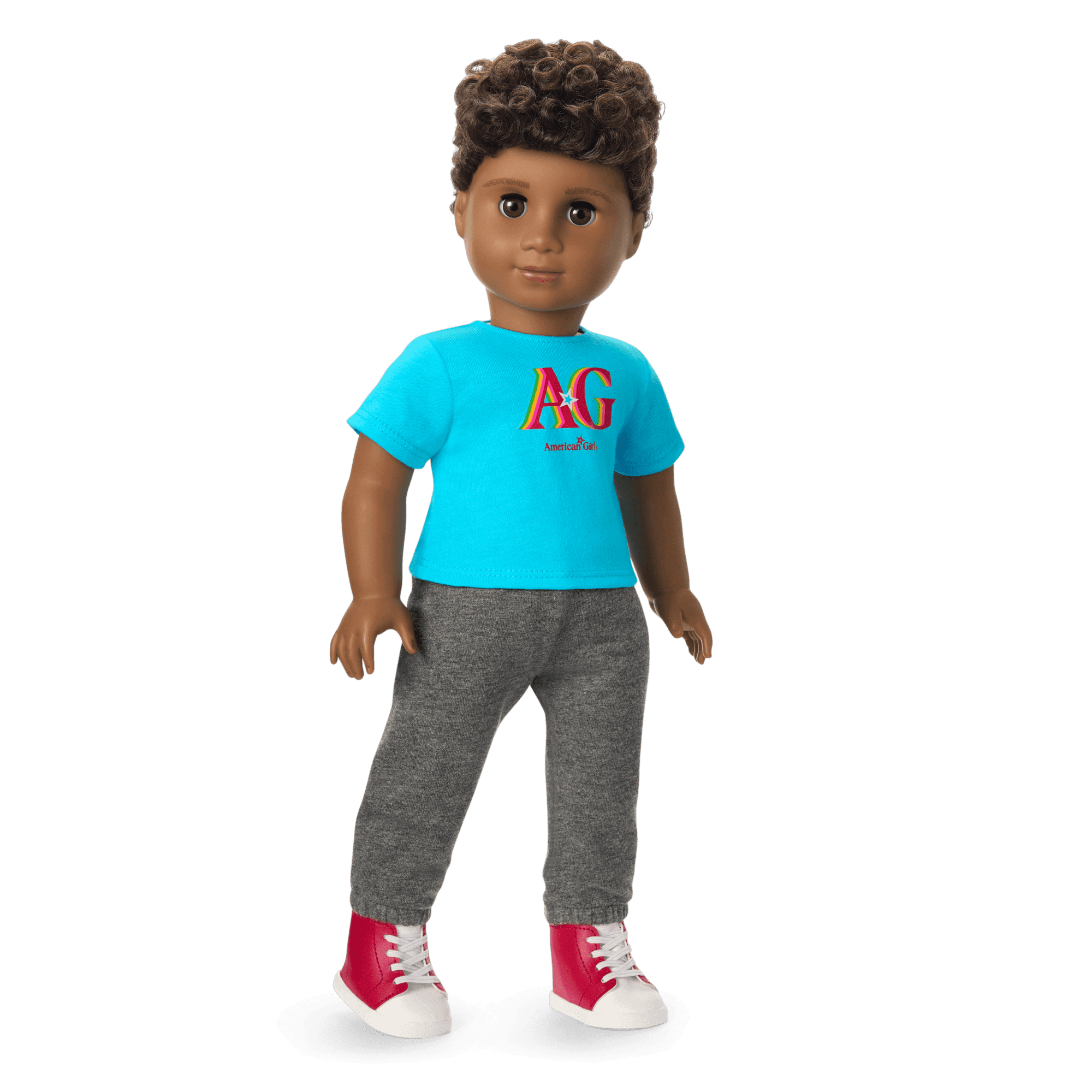 Truly Me™ 18-inch Doll #113 with curly dark-brown hair