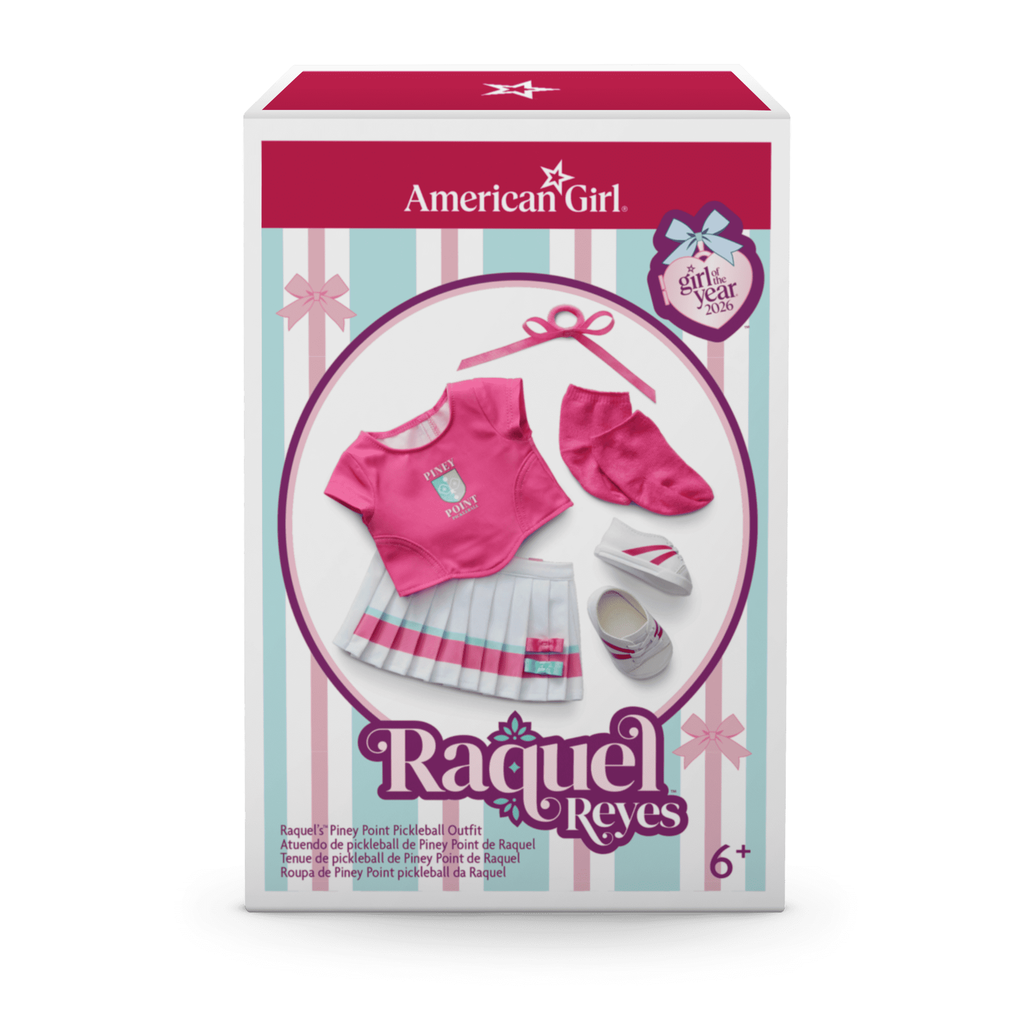 Raquel's™ Piney Point Pickleball Outfit for 18-inch Dolls (Girl of the Year™ 2026)