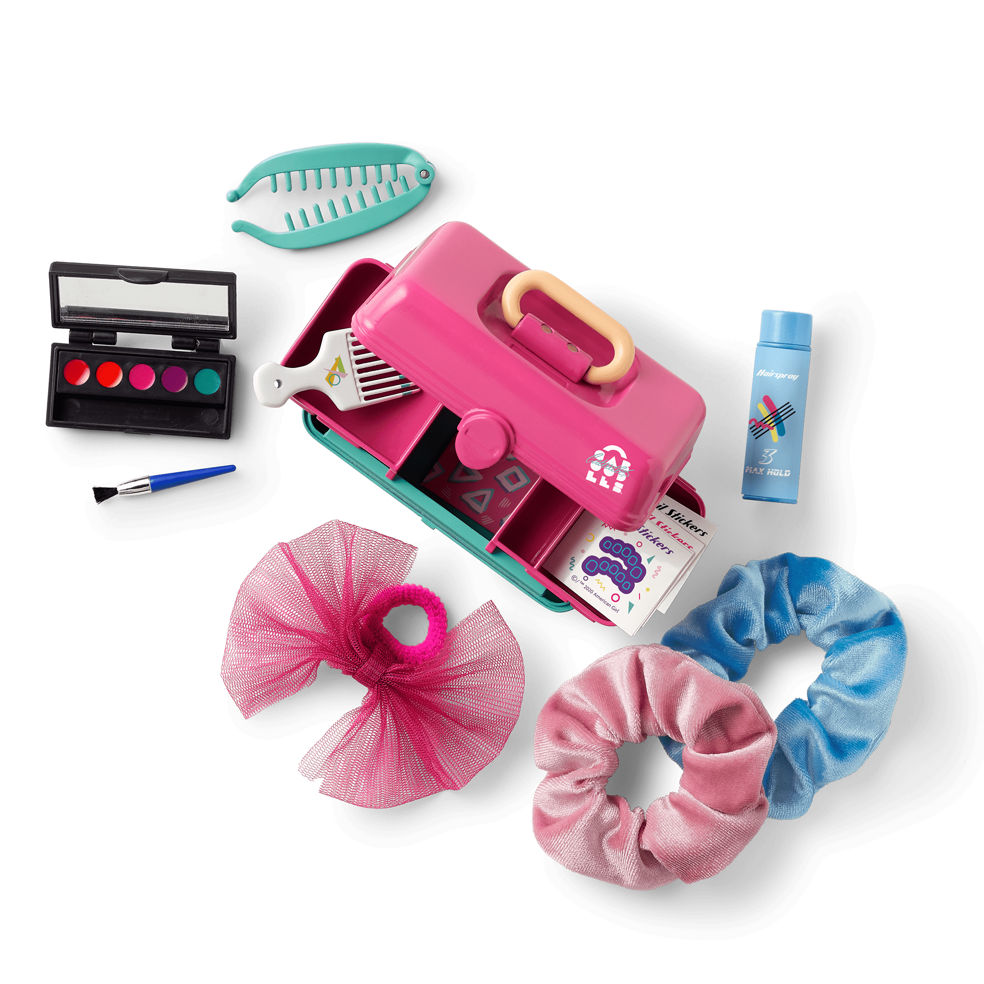 Courtney’s™ Party Dress, Caboodles® & Hair Accessories for 18-inch Dolls (Historical Characters)