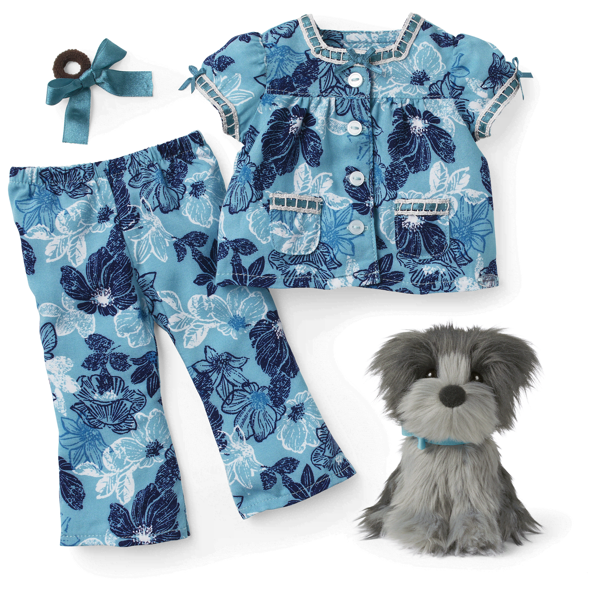 Nanea’s™ Floral Pajamas & Dog (Historical Characters)