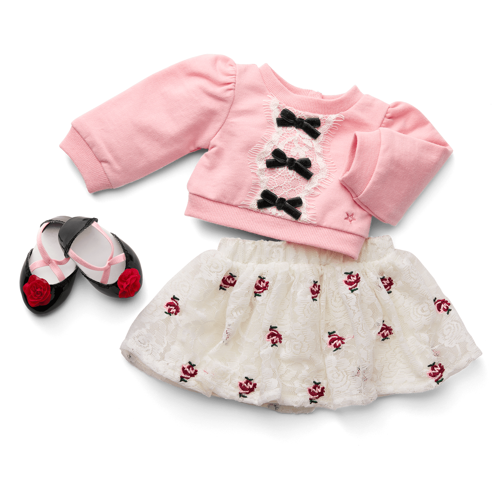 American Girl x Janie and Jack Holiday Rose Skirt Top Outfit Dolls