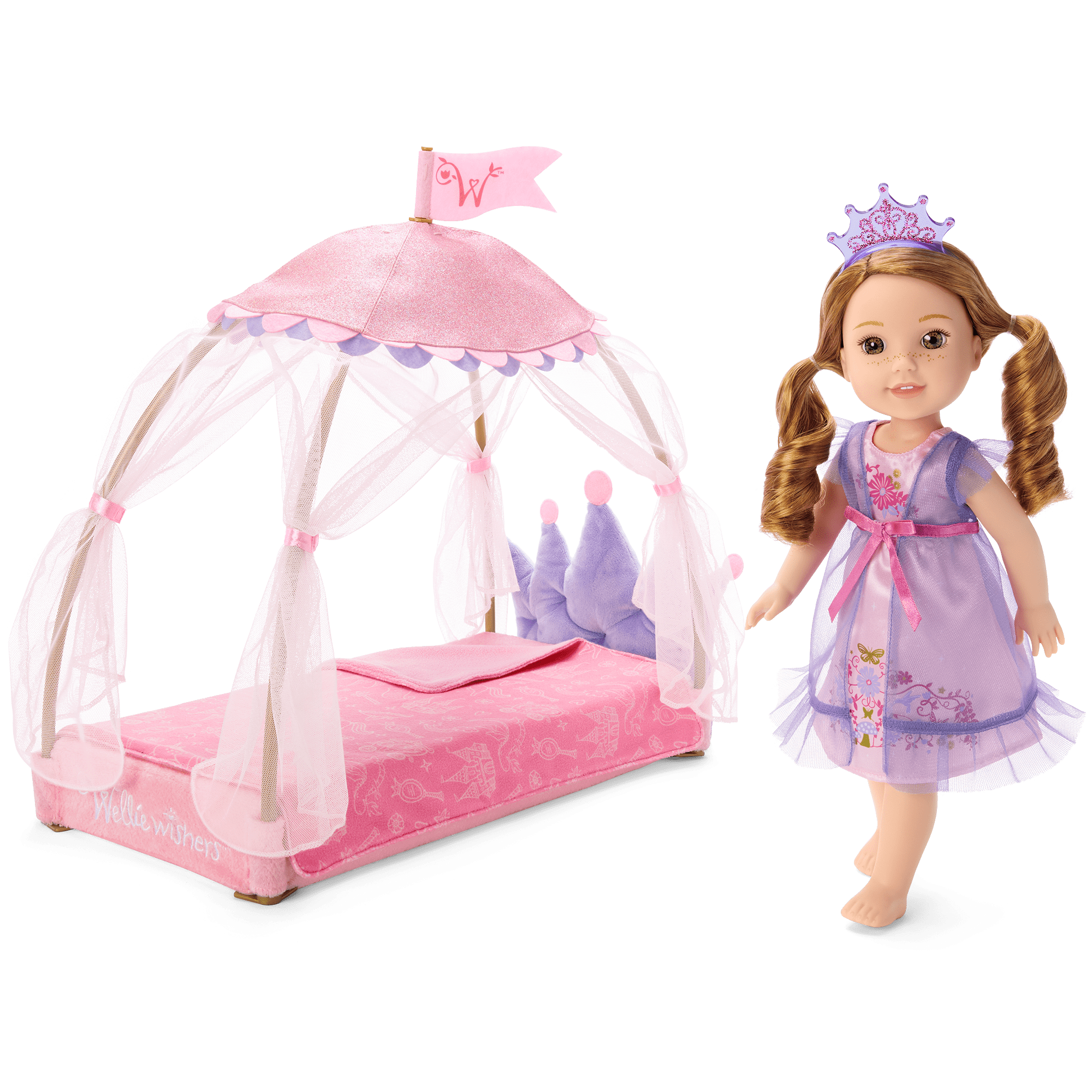 Royal Canopy Bed for WellieWishers™ Dolls