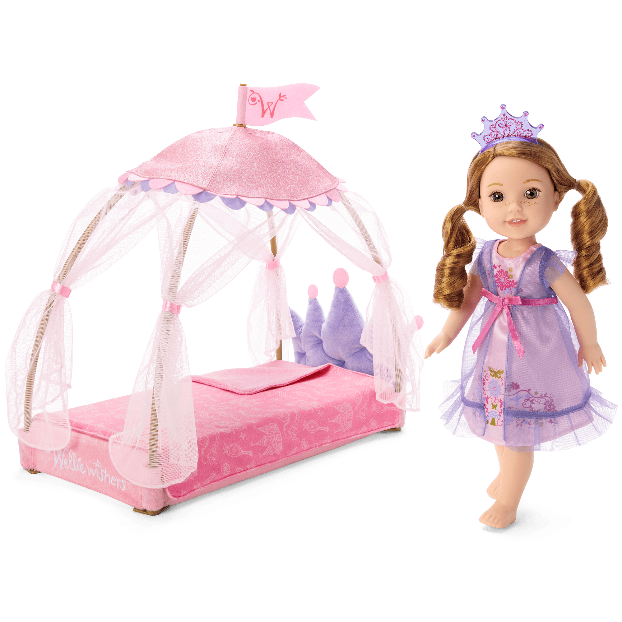 Royal Canopy Bed for WellieWishers™ Dolls American Girl®