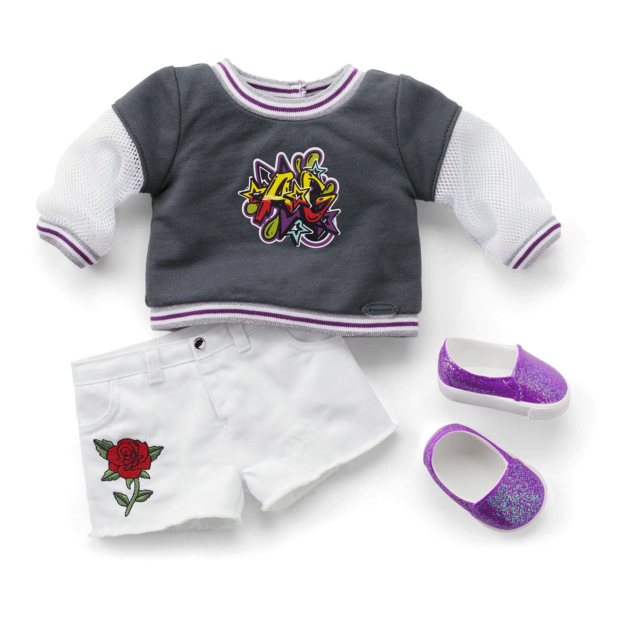 Truly Me™ Doll #91 in Girly Graffiti + Chic & Stylish Accessories
