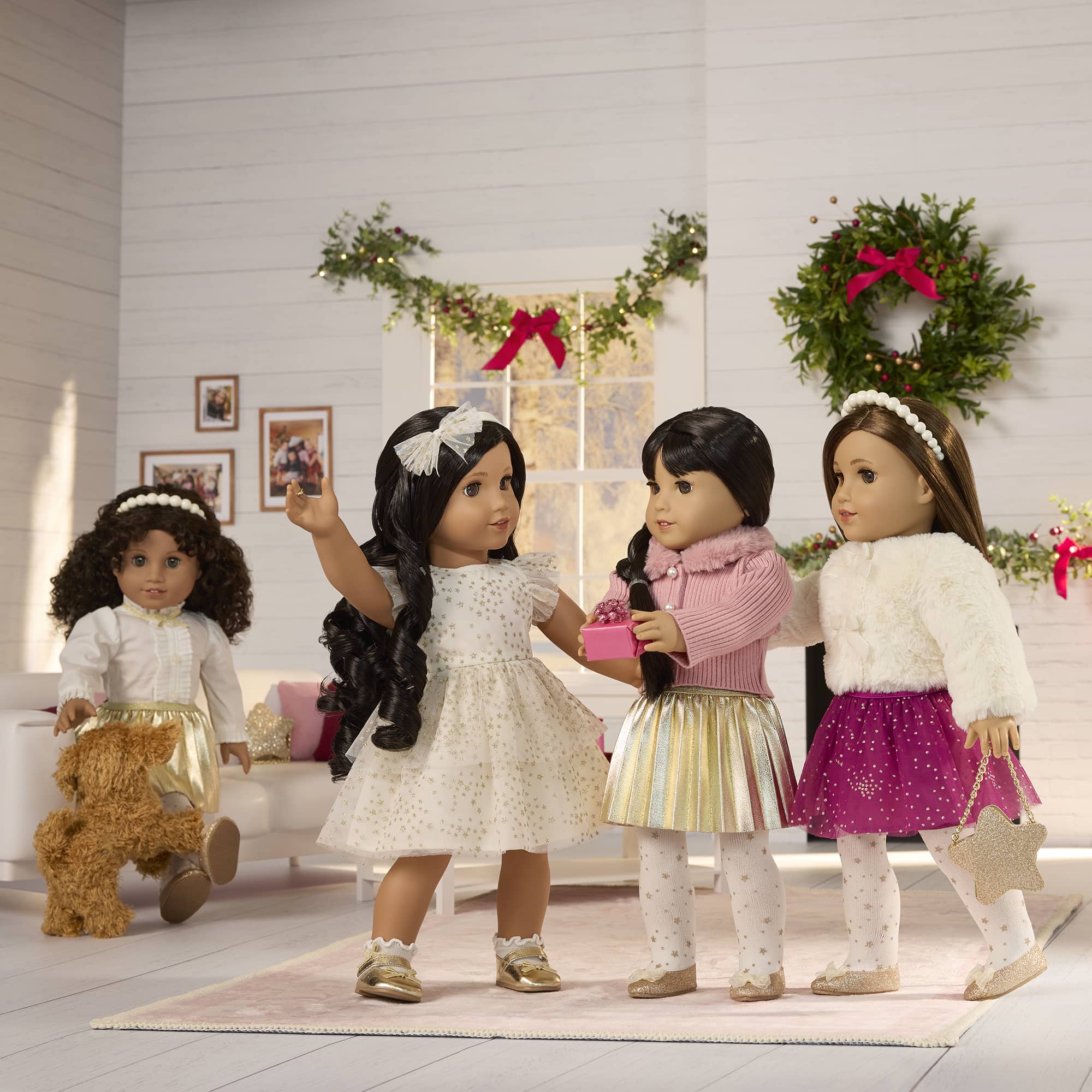 American Girl® x Janie and Jack Glitter & Bows Shoes for 18-inch Dolls