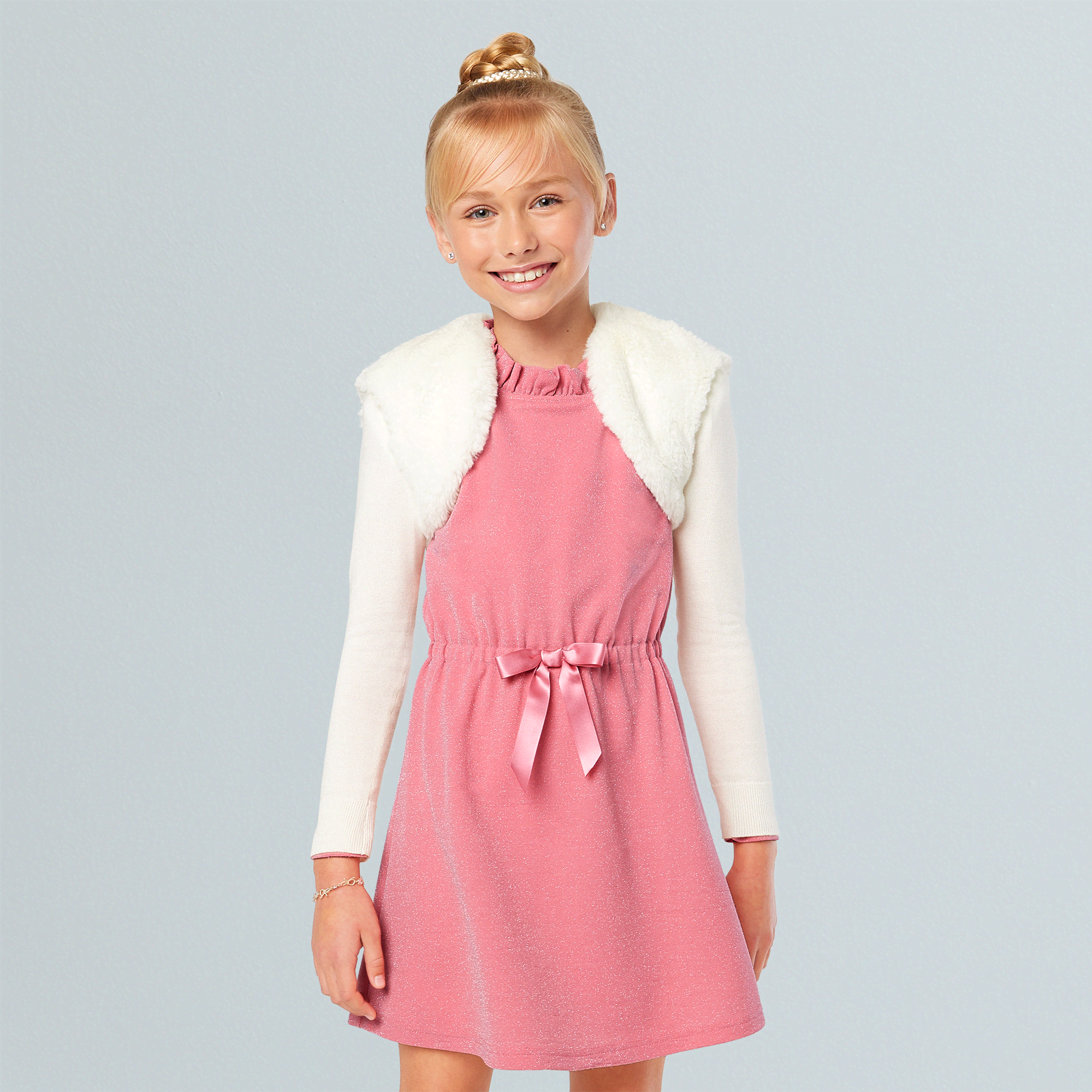 American Girl® x Something Navy Frosty Faux-Fur Shrug for Girls