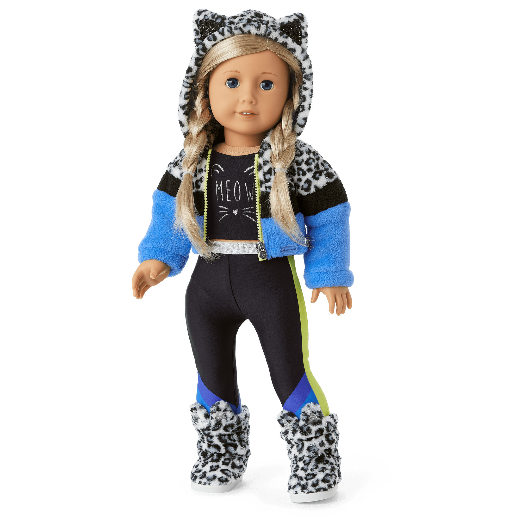Snow Leopard Hoodie for 18-inch Dolls