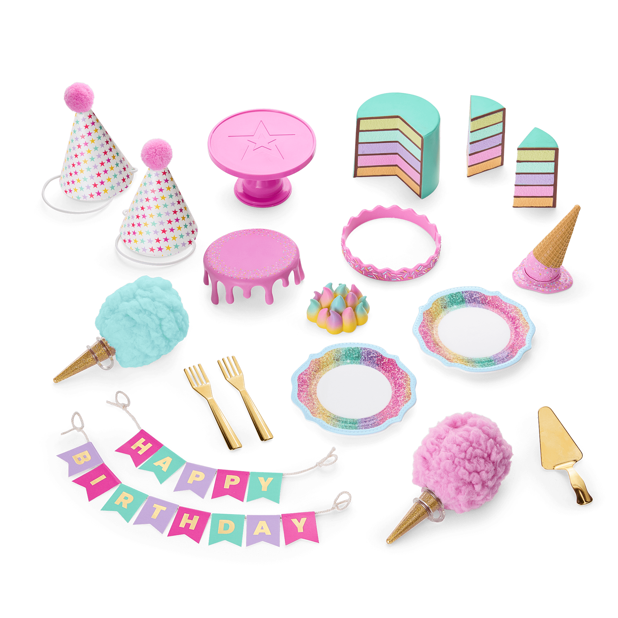 Extra Sweet Birthday Party Set for 18-inch Dolls