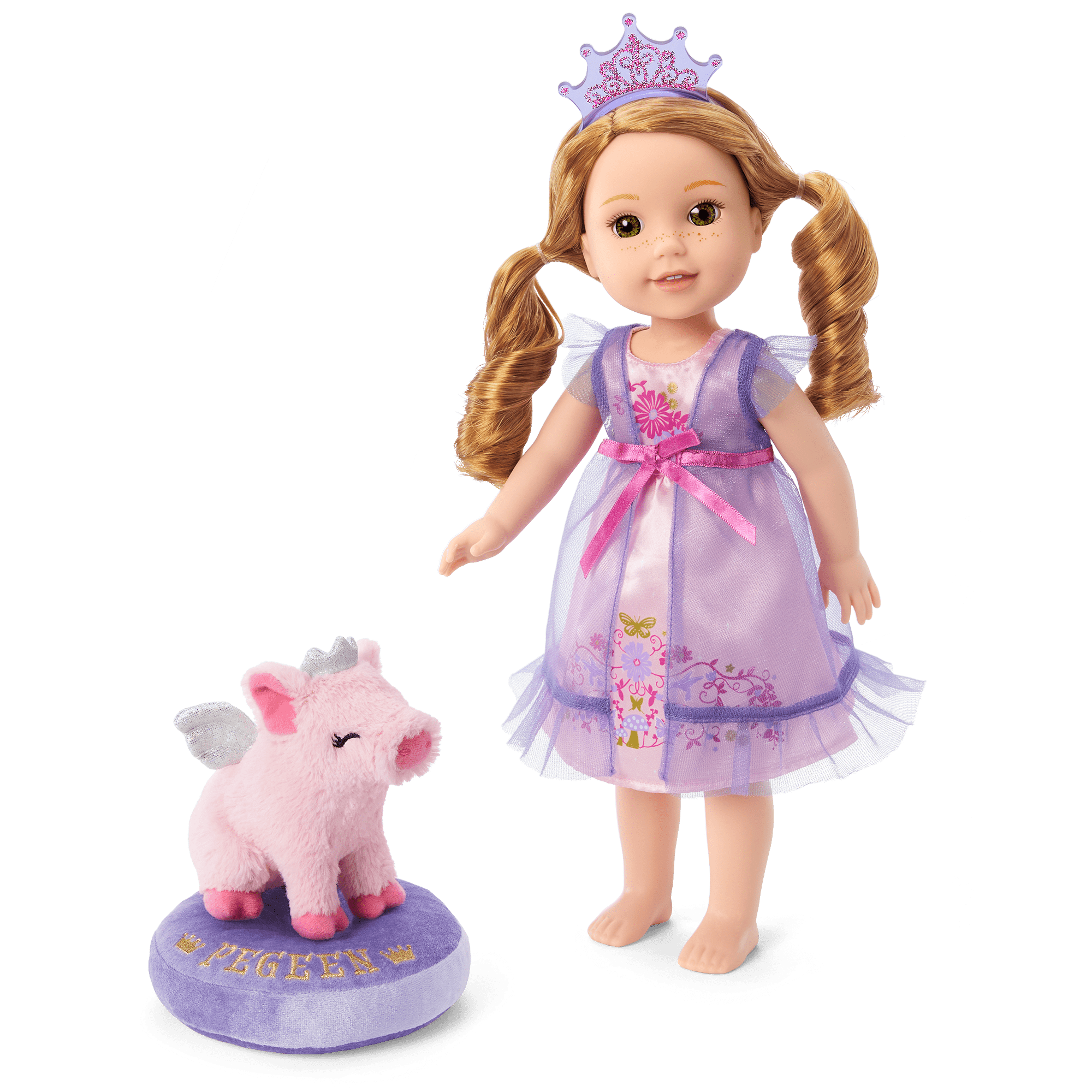 Royal Ruffles Nightie & Pegeen™ Bundle (WellieWishers™)