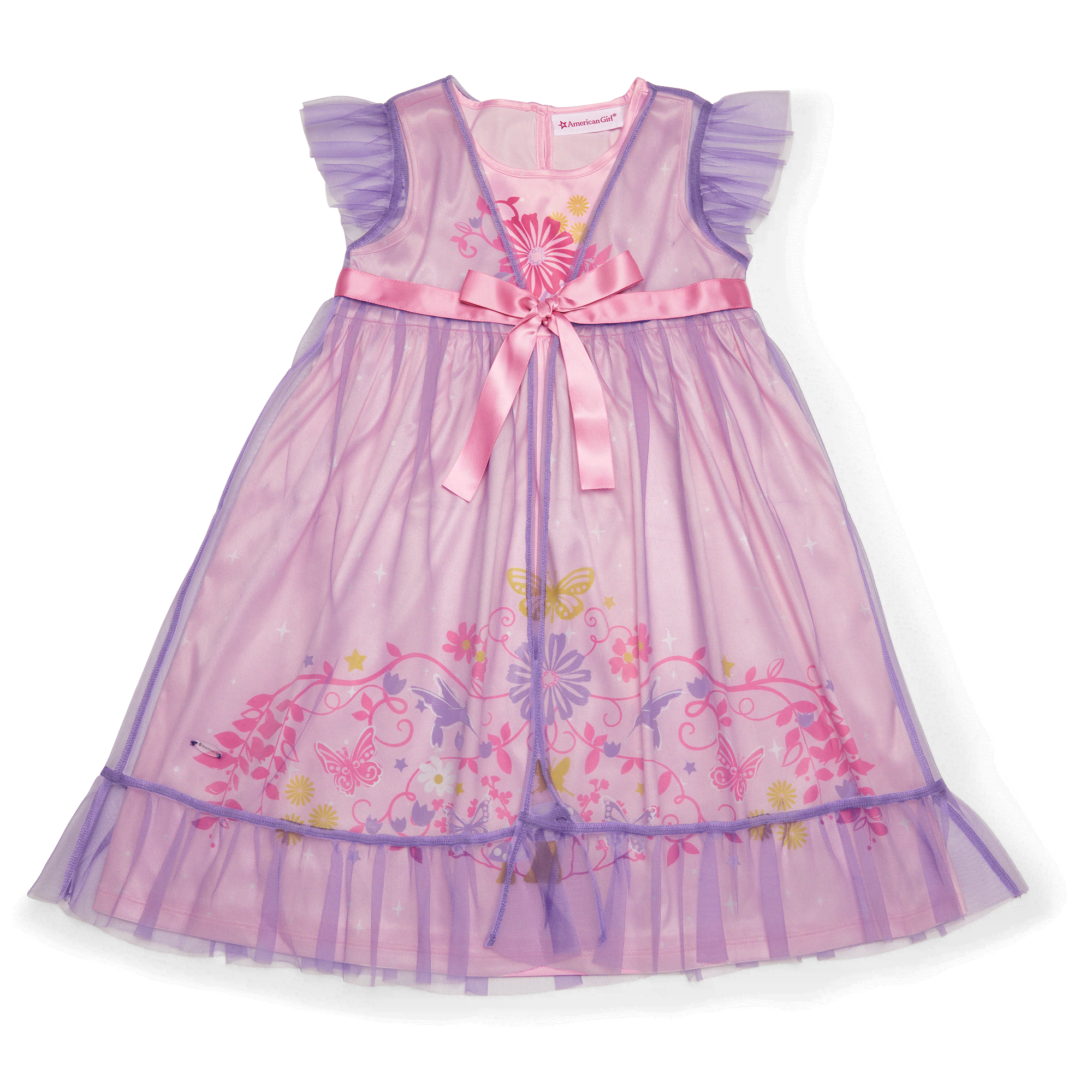 Royal Ruffles Nightie and Robe for Little Girls & WellieWishers™ Dolls