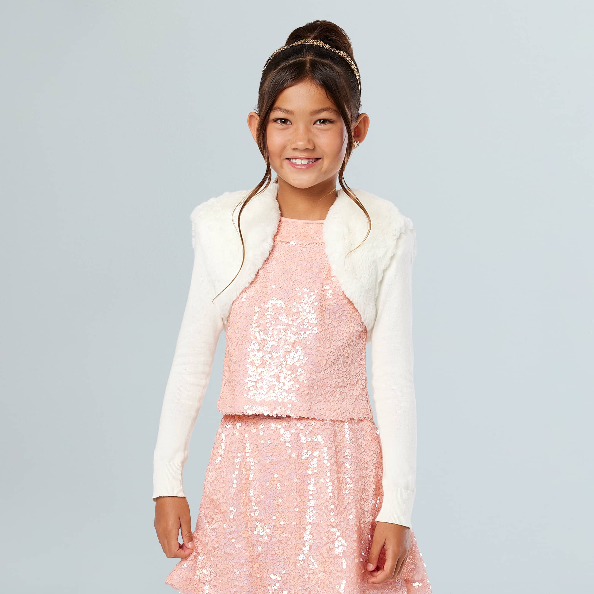 American Girl® x Something Navy Frosty Faux-Fur Shrug for Girls