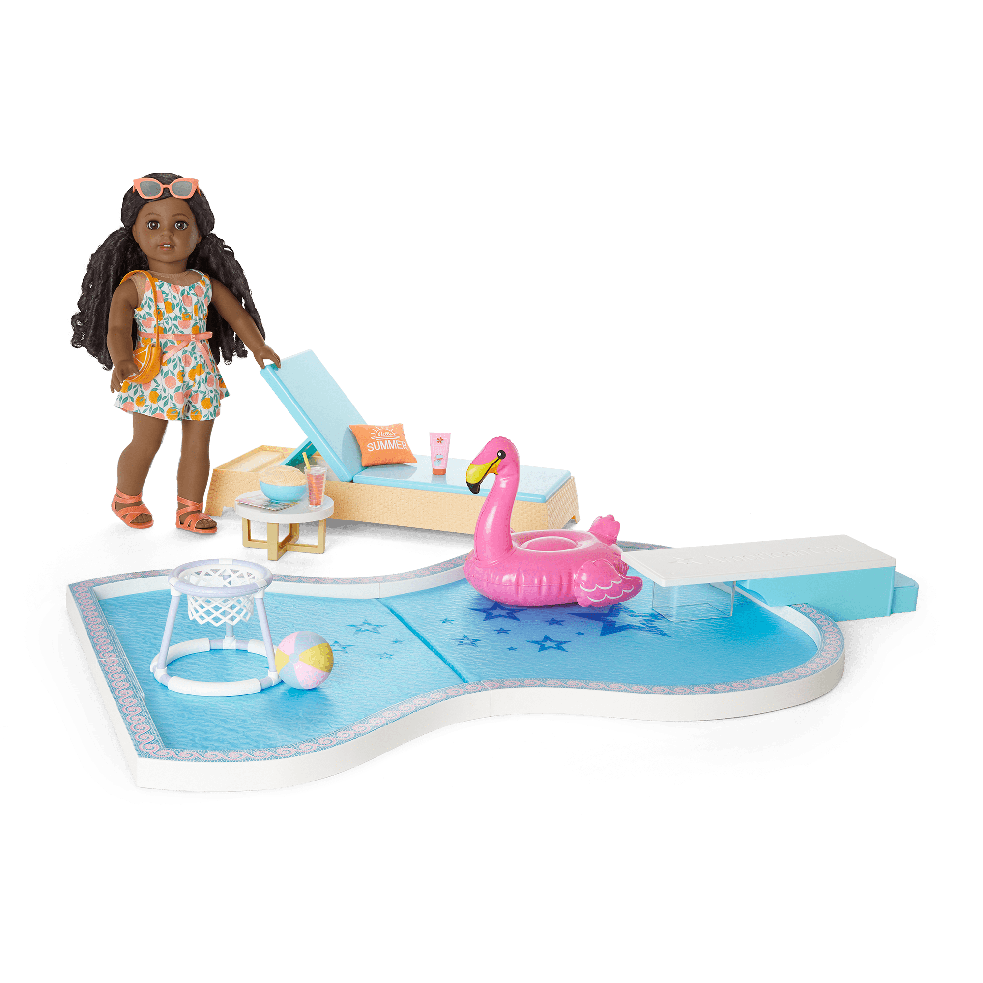 American Girl® x KidKraft® Dollhouse & Pool Bundle