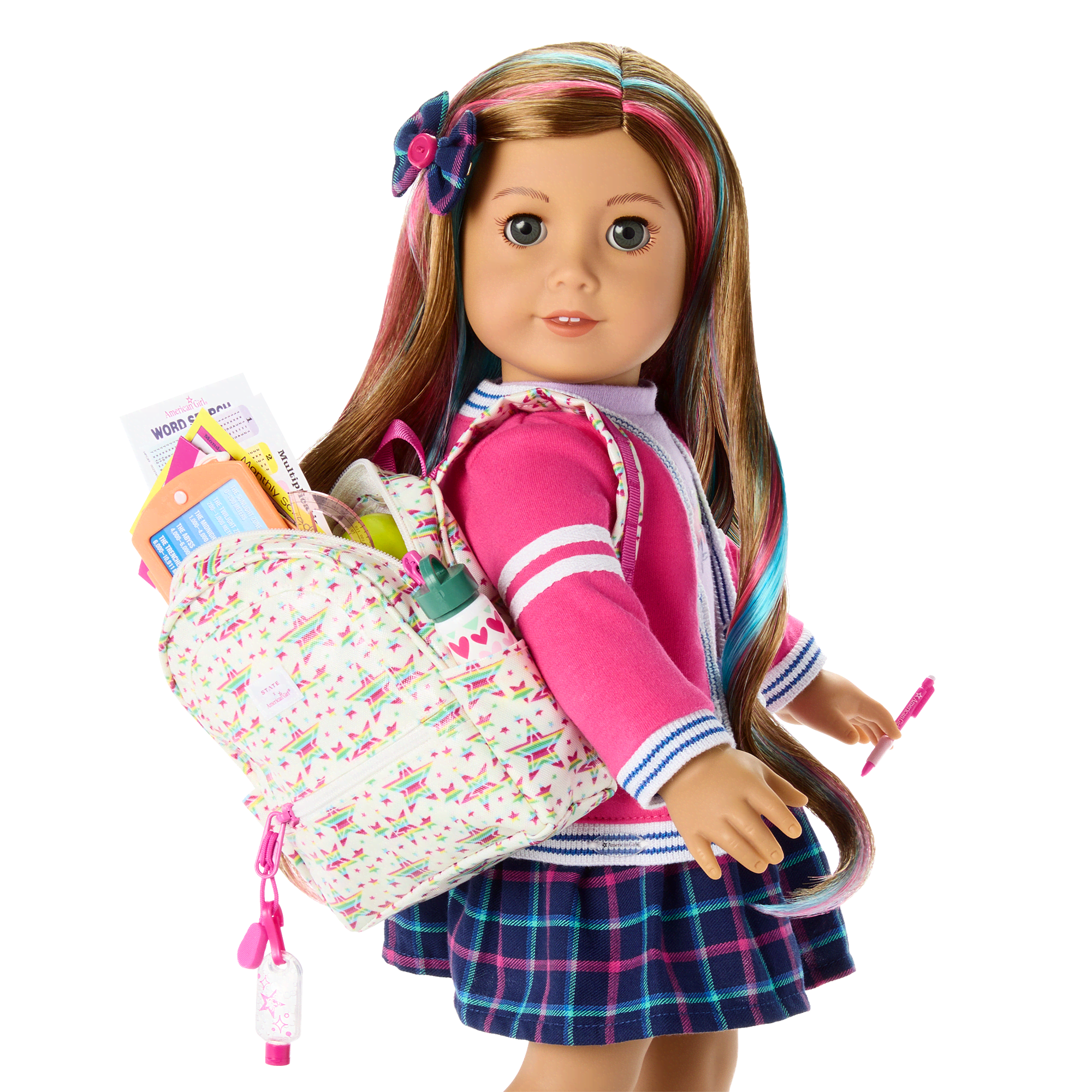 american girl doll travel backpack ZITA ELEMENT 18 Inch Carrier with Clothes Accessories Bestie on board Backpack American Girl Doll Stuff