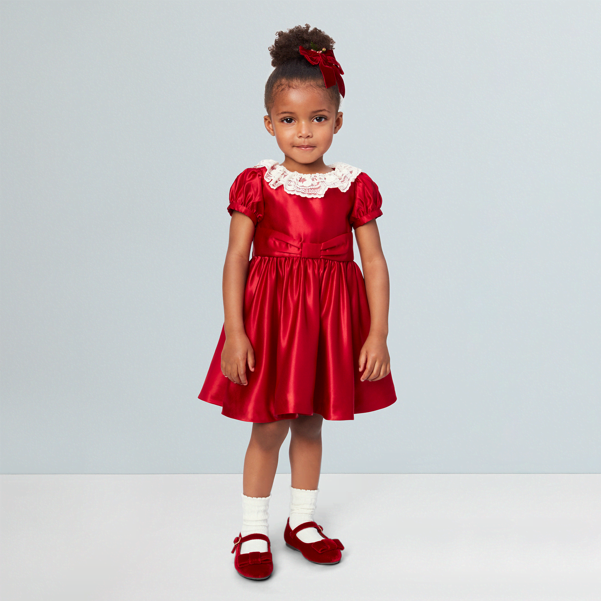American Girl® x Janie and Jack Holly-Red Party Dress for Little Girls