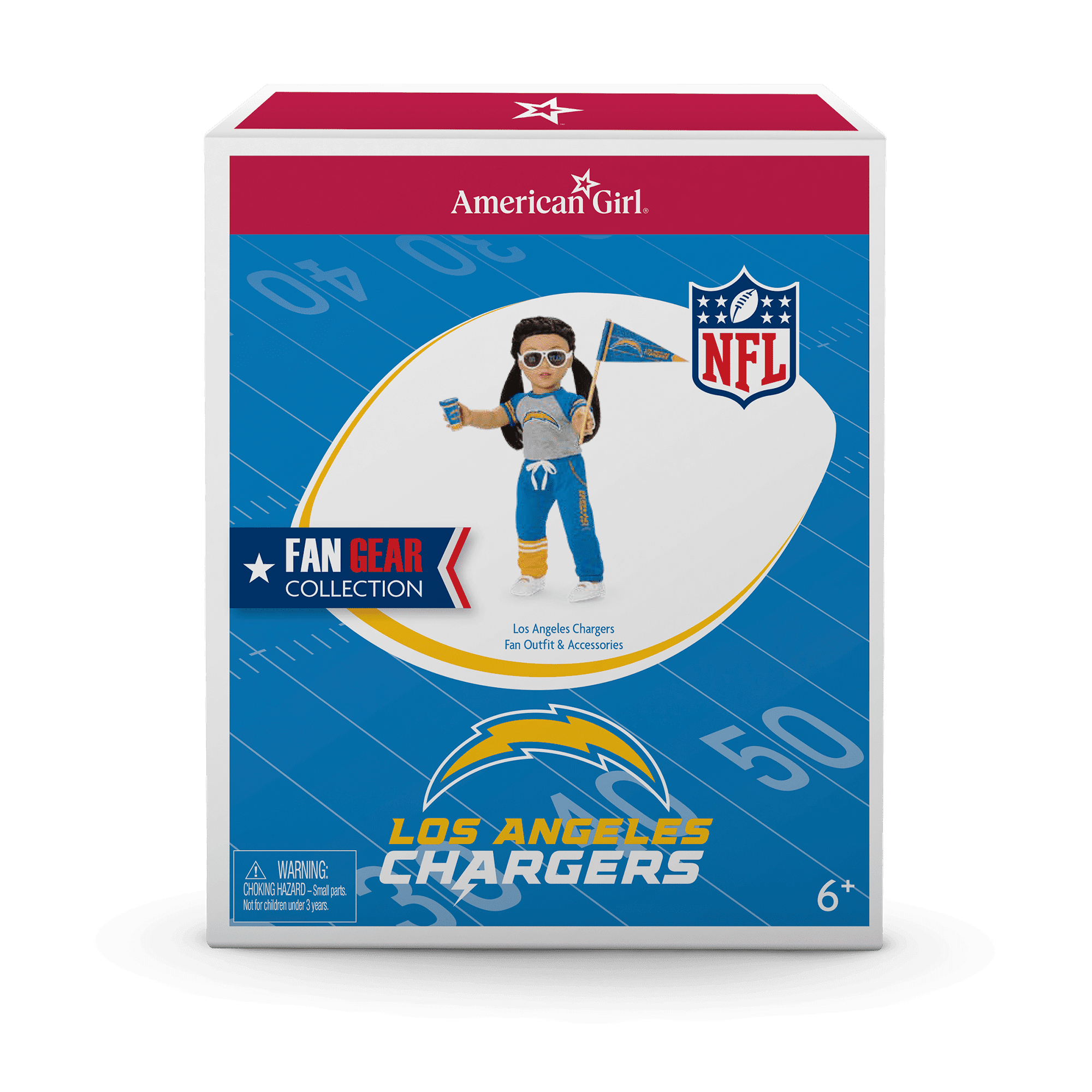 American Girl® x NFL Los Angeles Chargers Fan Outfit & Accessories for 18-inch Dolls