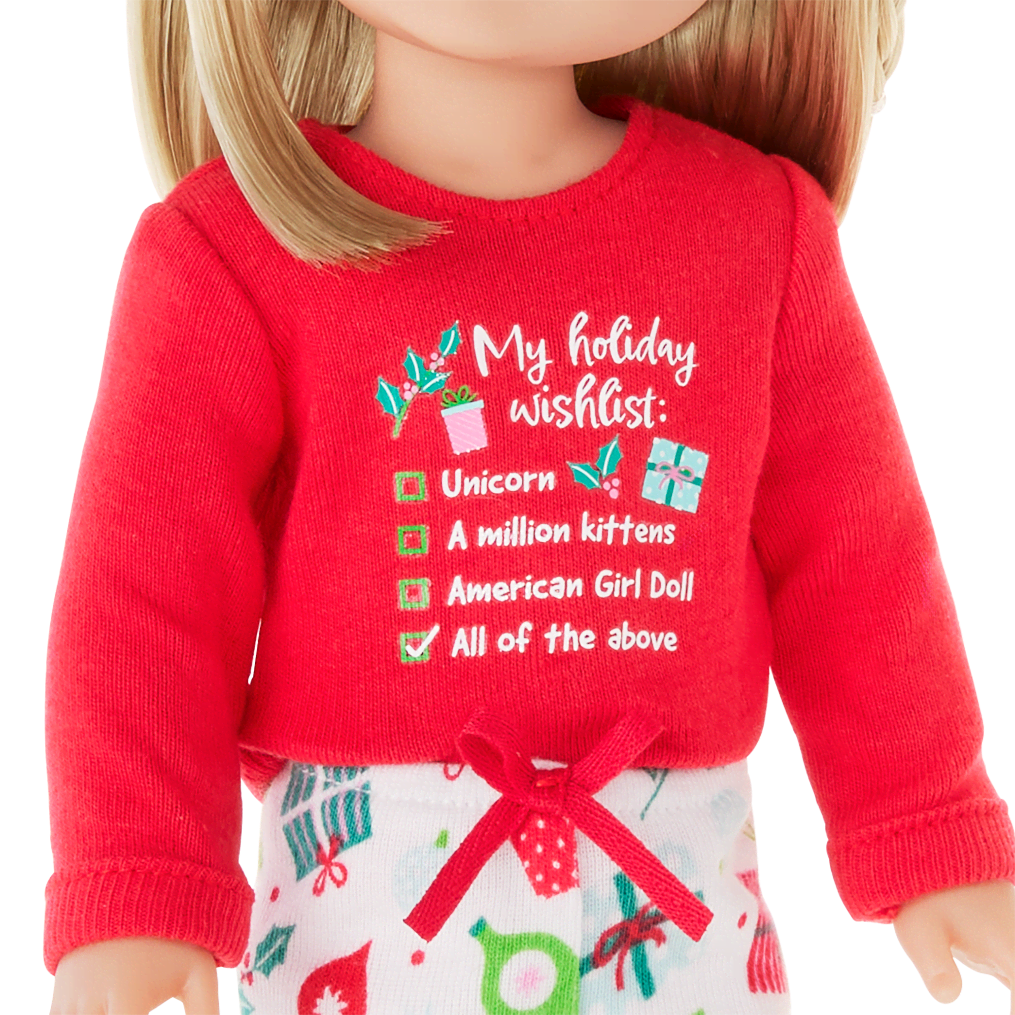 Holiday Wish List PJs for WellieWishers™ Dolls