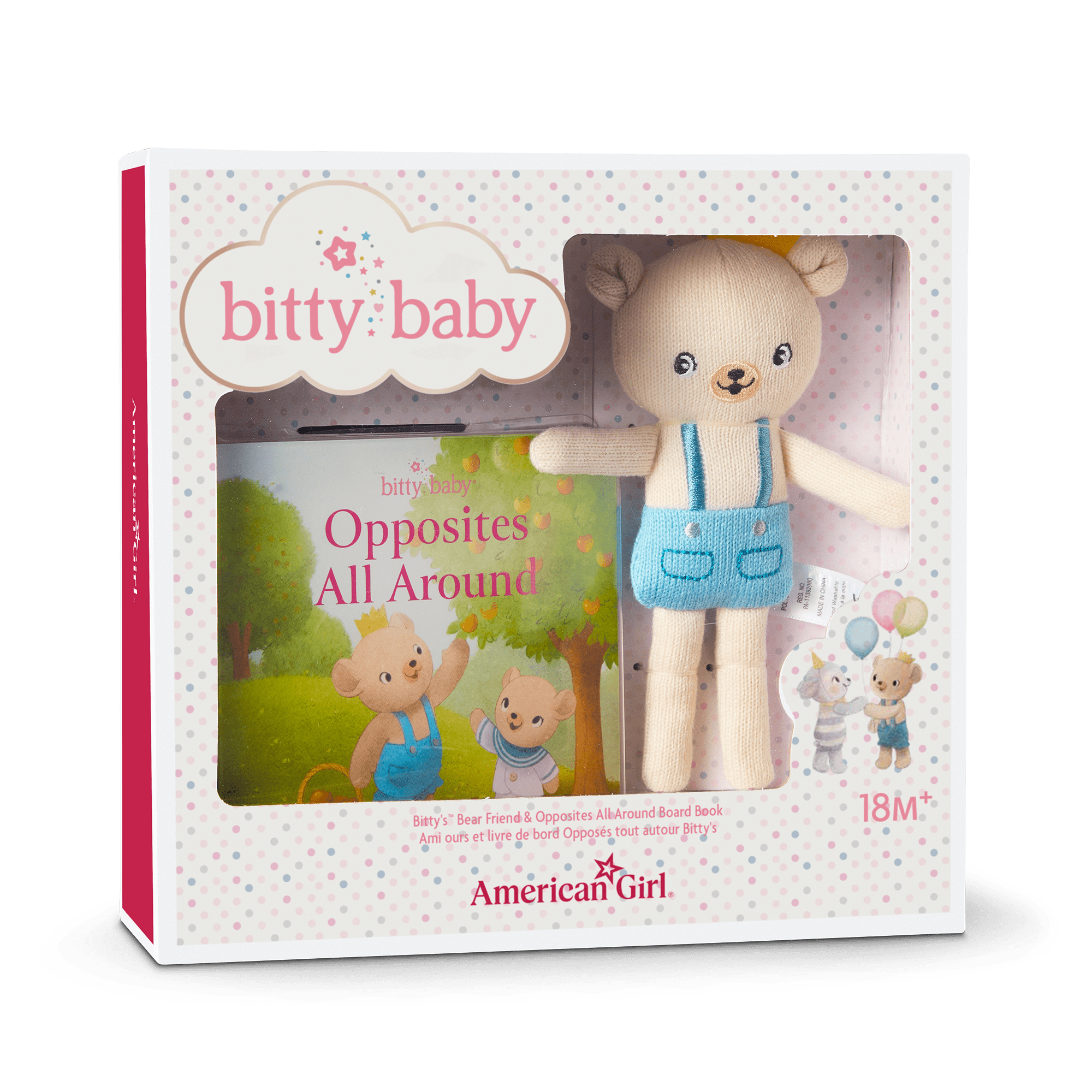 Bitty Baby® Doll #5 in Pastel Blue + Bear Friend & Board Book