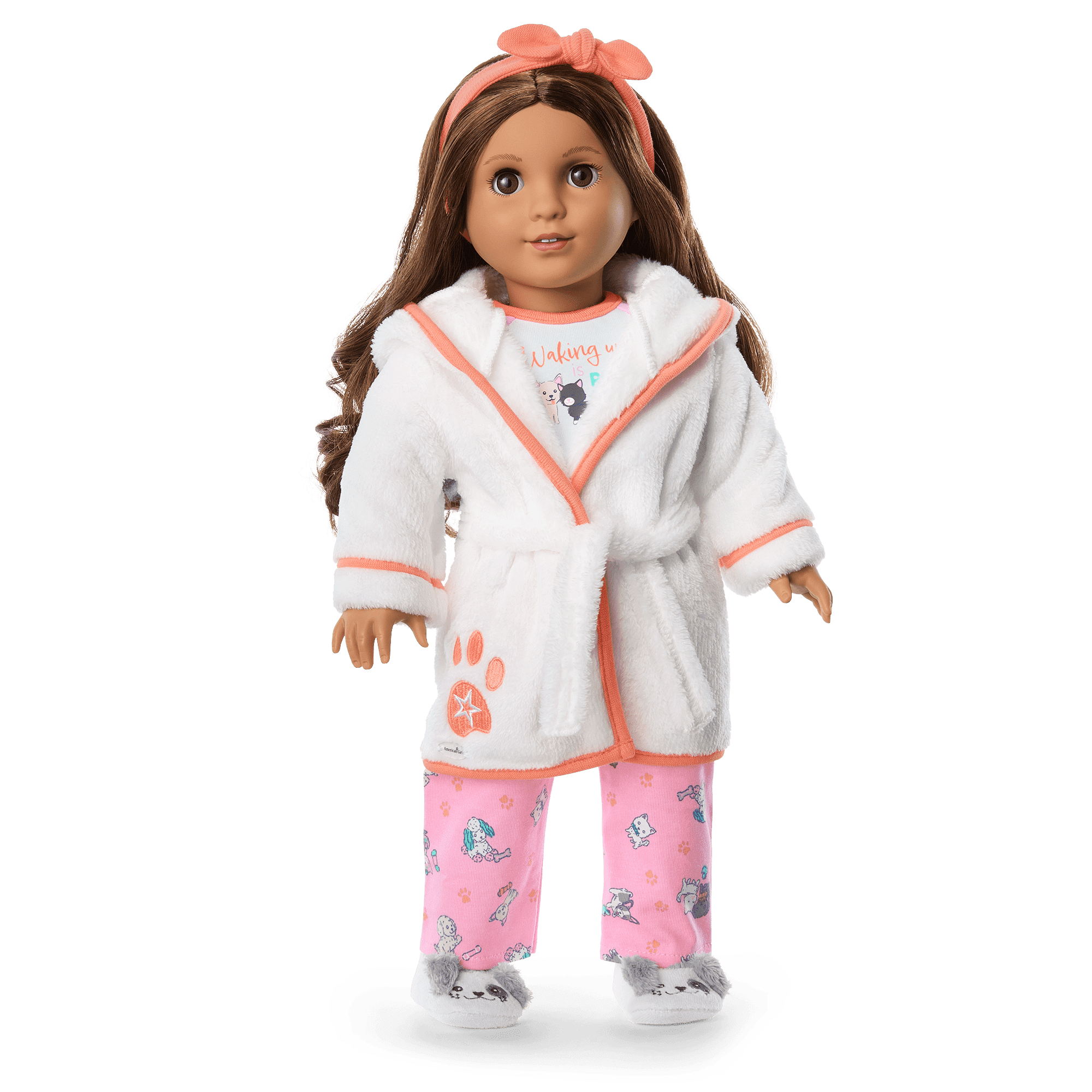 Comfy Puppy Robe Set for Girls 18 inch Dolls