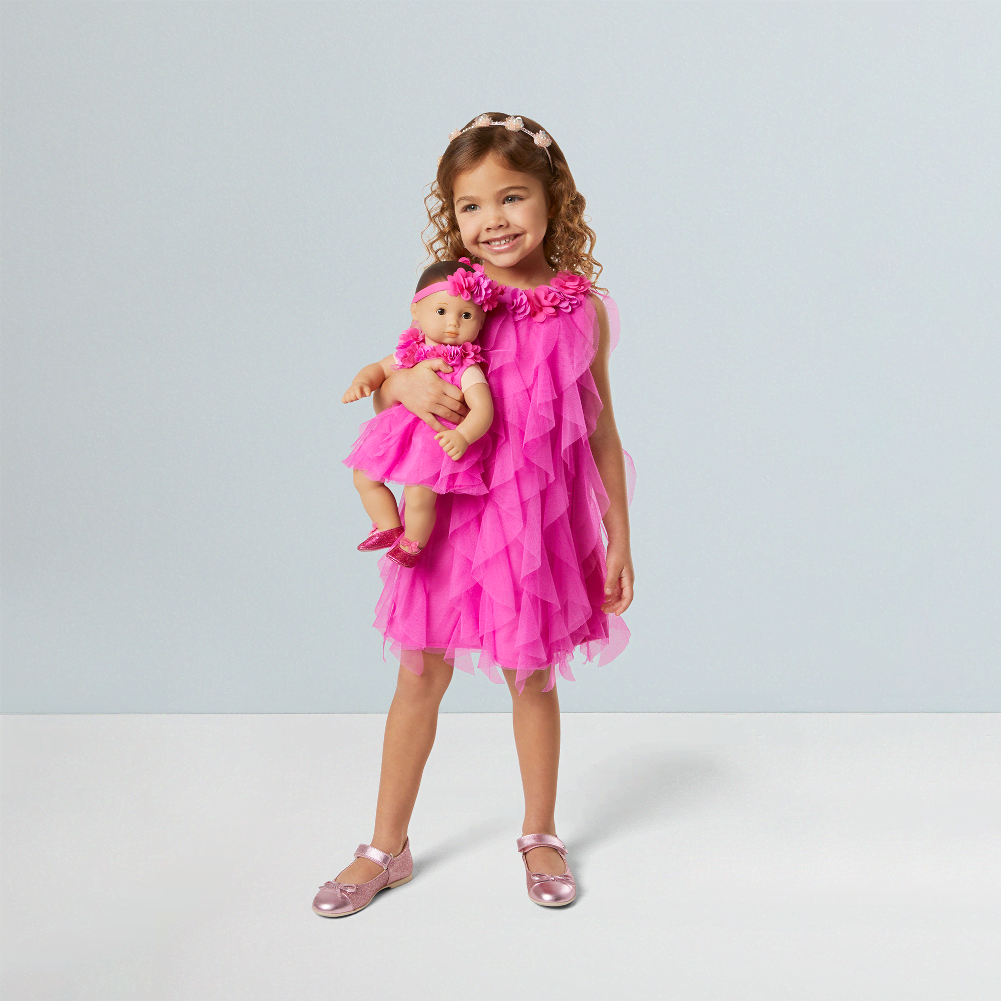Party-Pink Birthday Dresses for Little Girls & Bitty Baby® Dolls
