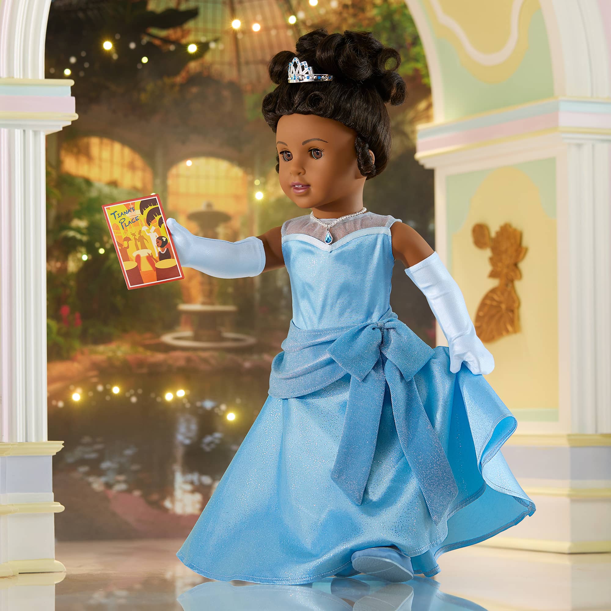 Disney Princess Tiana Gown & Accessories | American Girl Disney Princess Tiana Gown & Accessories | American Girl